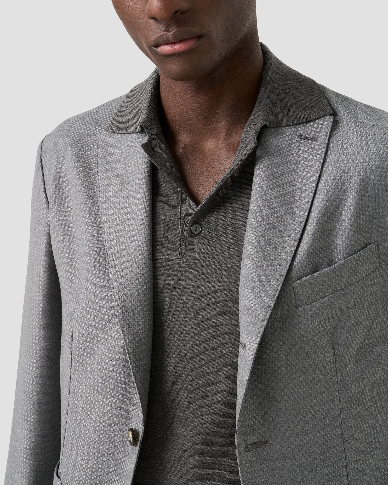 Eton - fine knit merino polo shirt