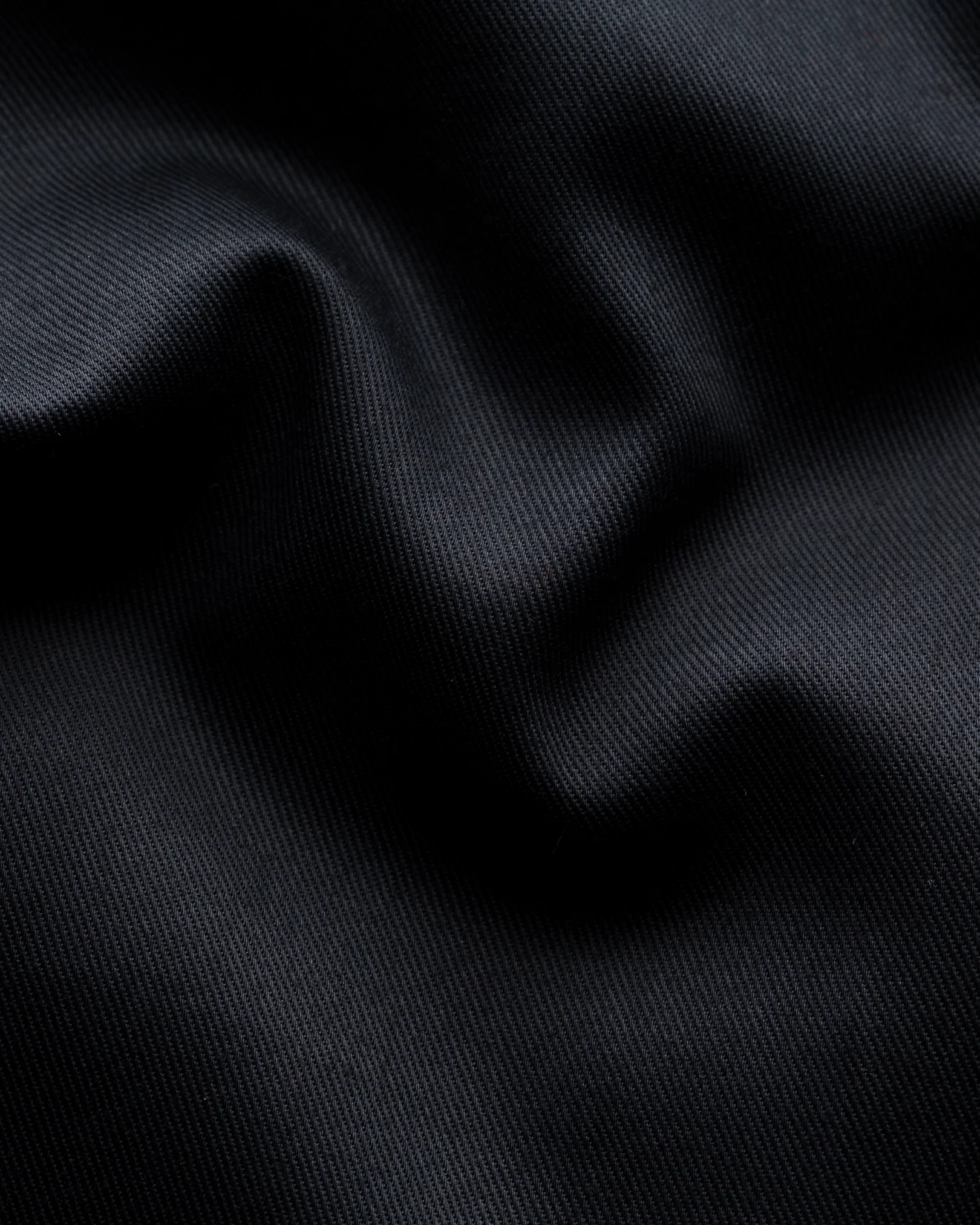 Eton - black twill stretch shirt extreme cut away