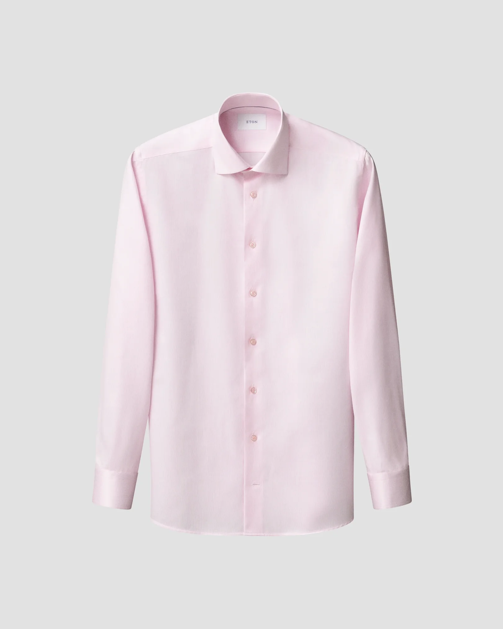 Eton - pink striped cotton tencel tm lyocell shirt