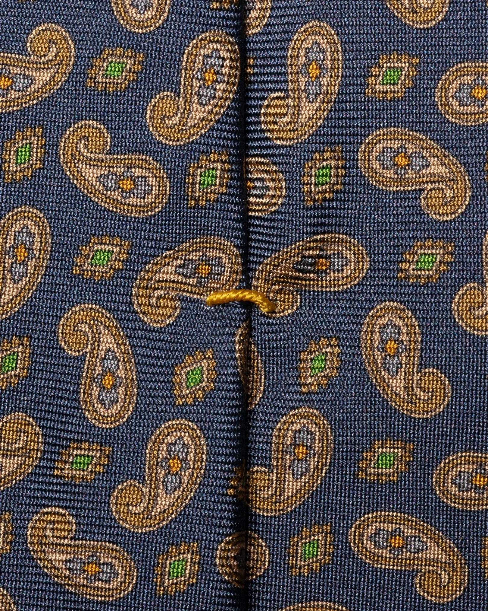 Eton - paisley print silk tie dark blue paisley print silk tie