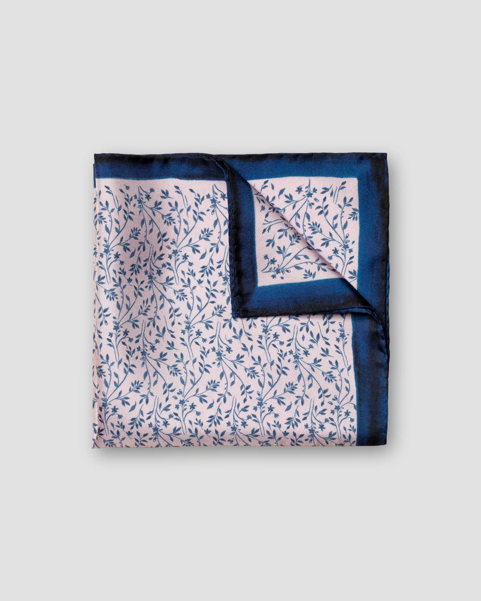 Eton - mid blue floral silk pocket square