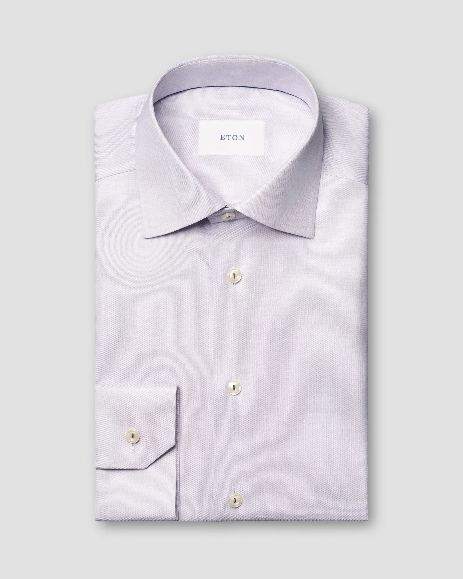 Eton - light purple solid cotton and tencel tm lyocell shirt