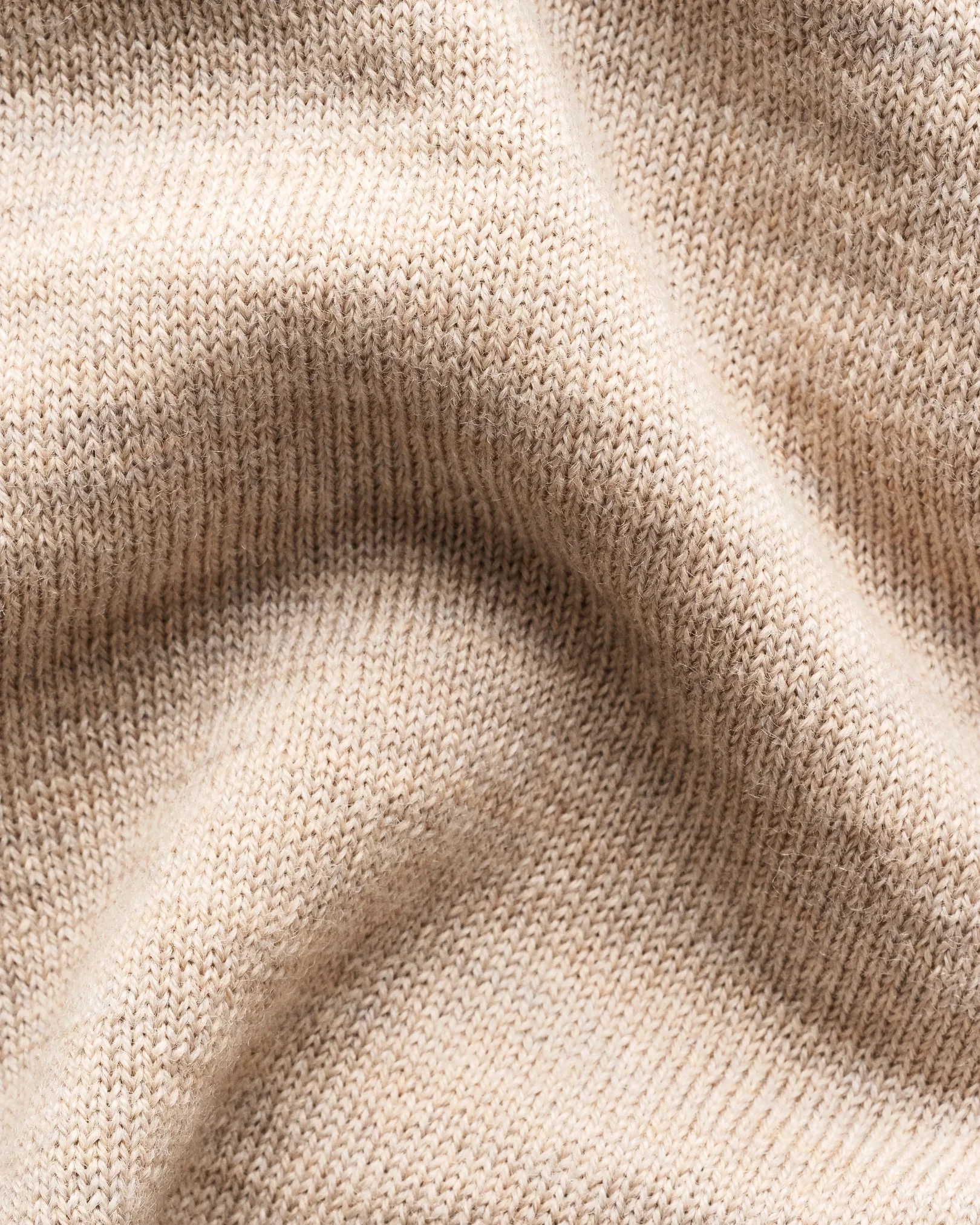 Eton - beige merino full zip knit cardigan