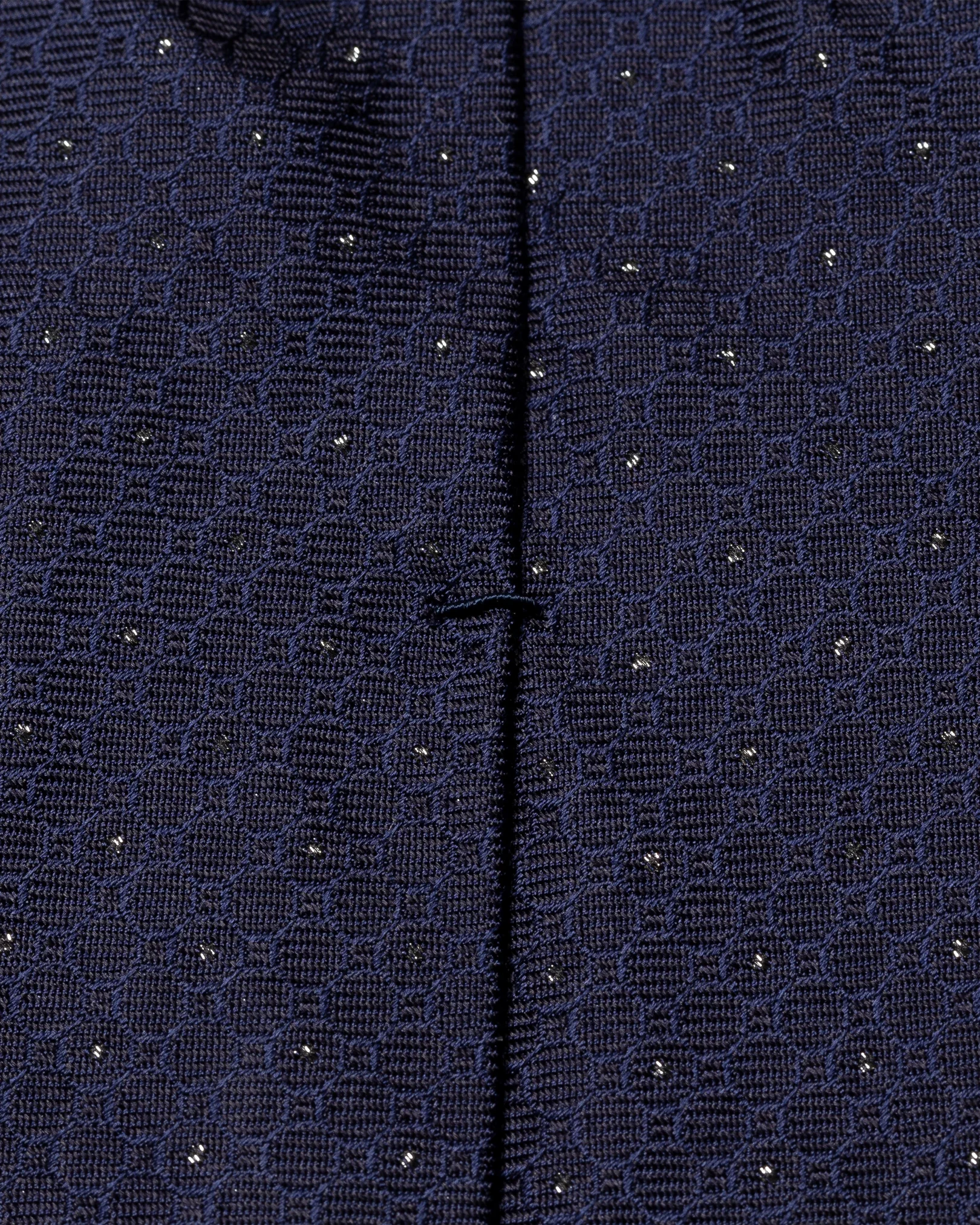 Eton - navy blue pin dot silk blend wedding tie