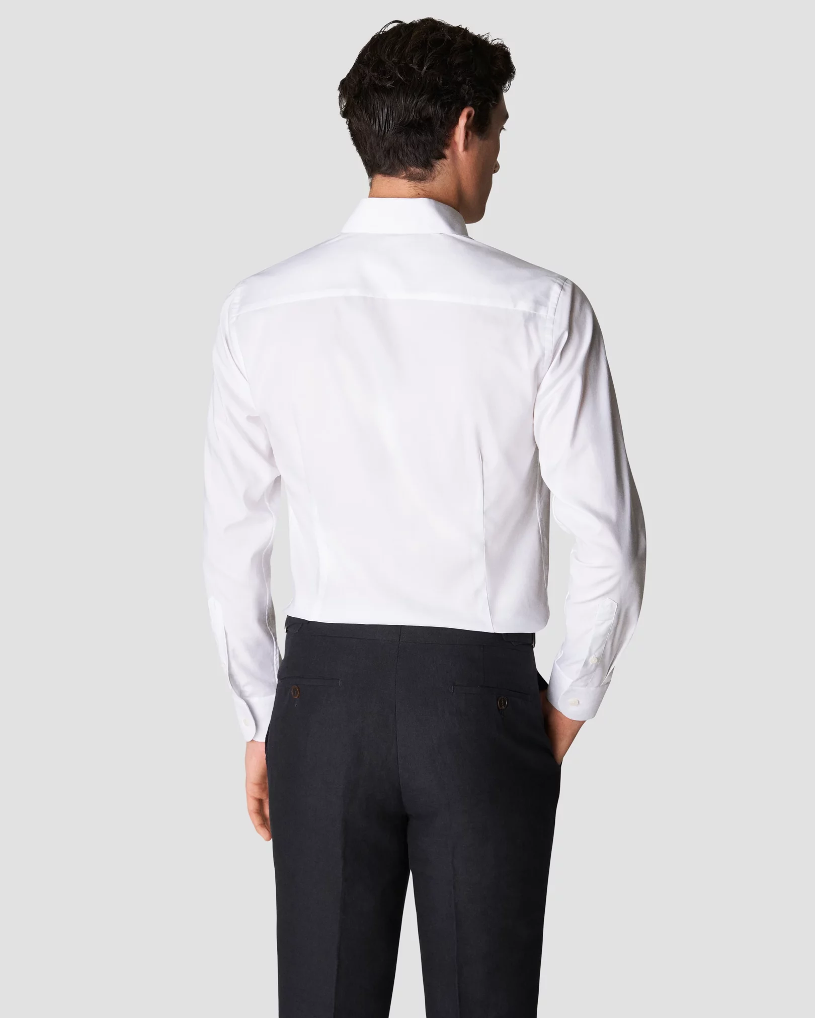 White Wrinkle-Free Oxford Shirt - Eton
