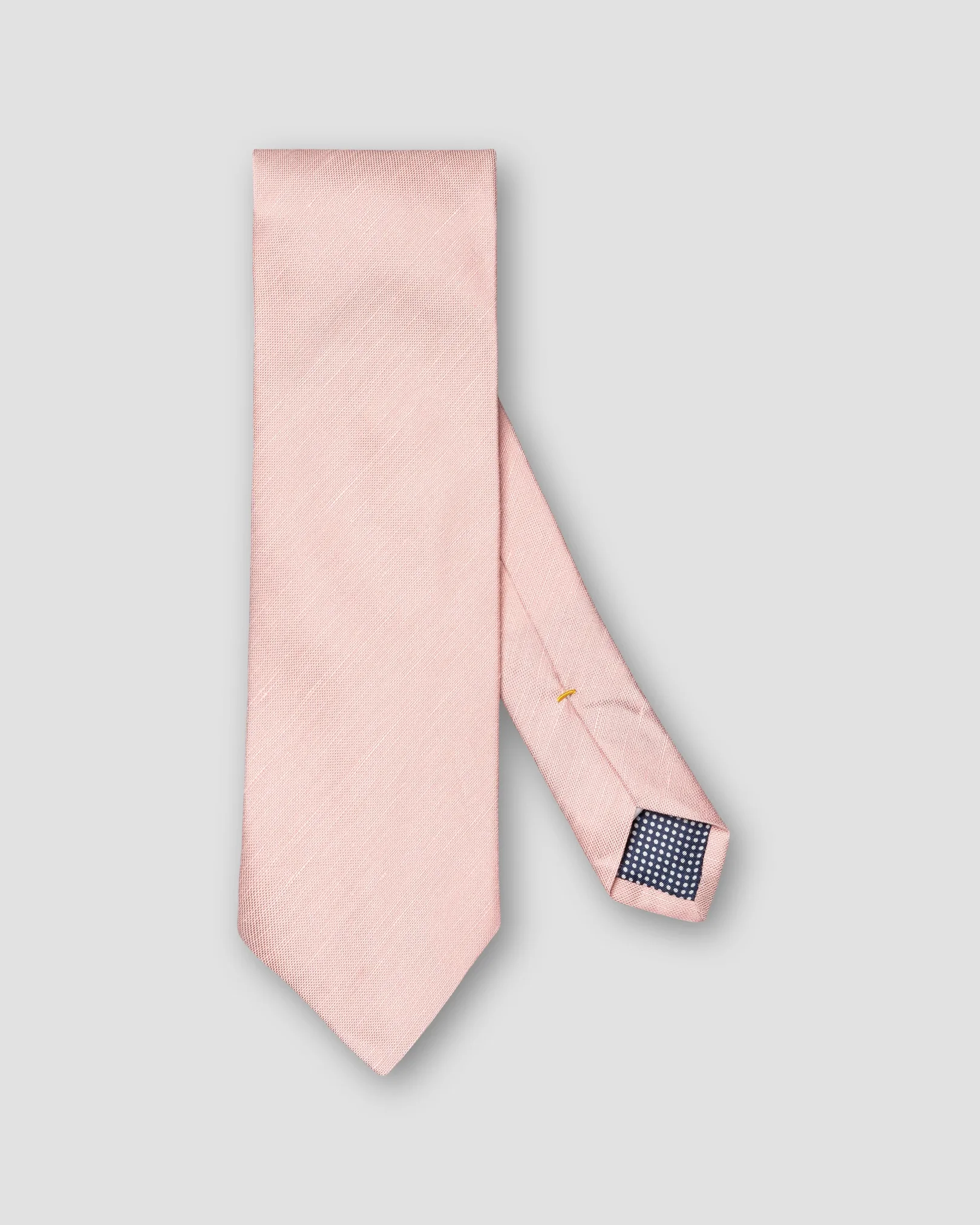 Eton - pink solid silk linen tie