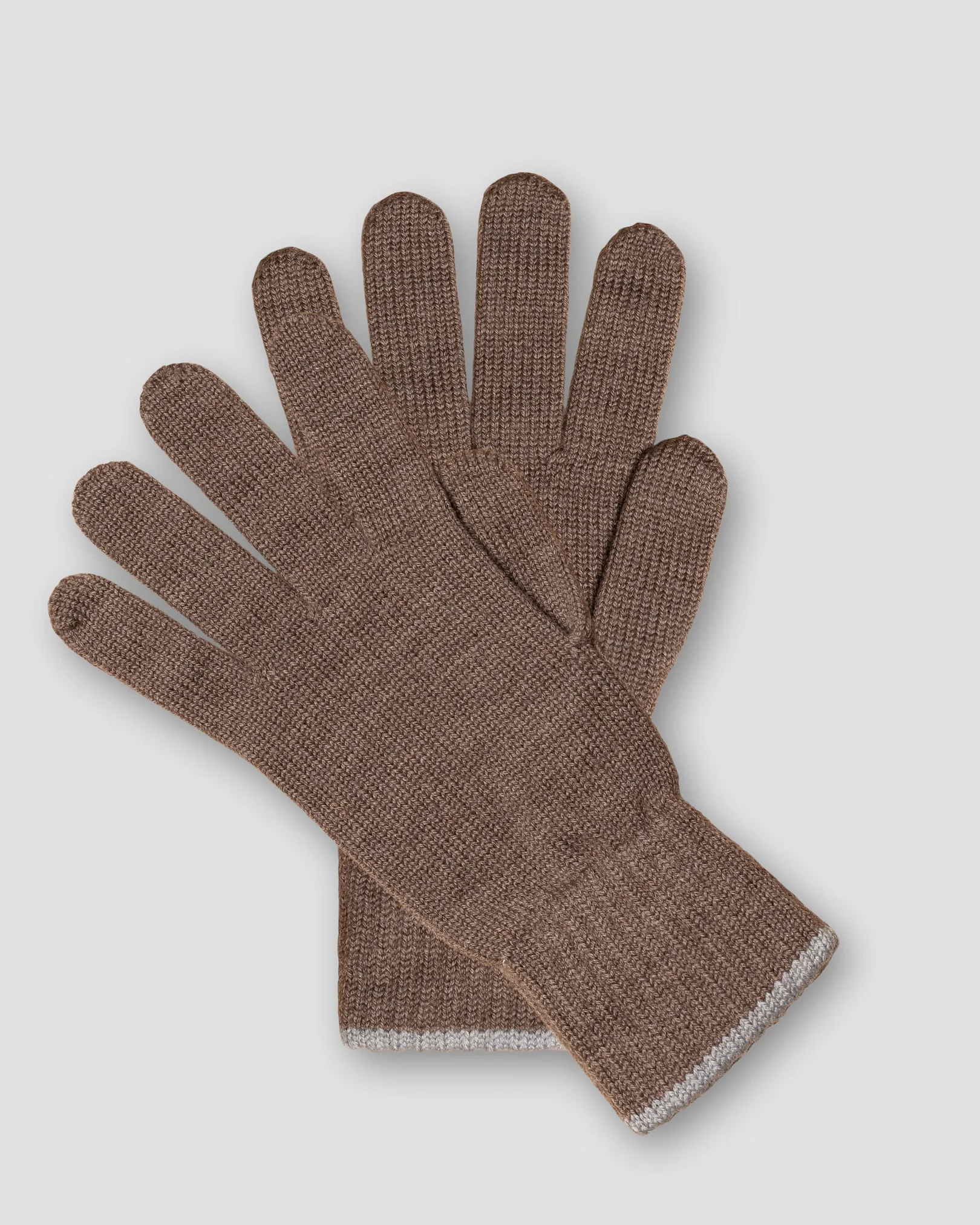 Eton - brown knitted gloves