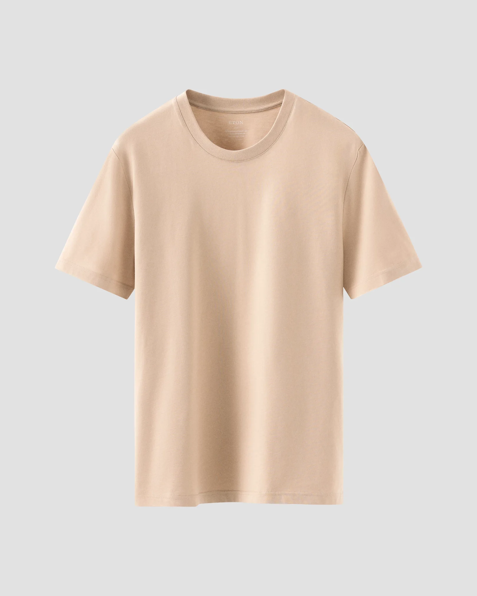 Hellbraunes T-Shirt aus Supima-Baumwolle
