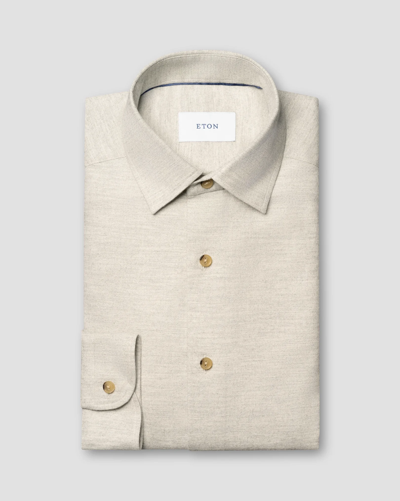 Eton - solid flannel shirt