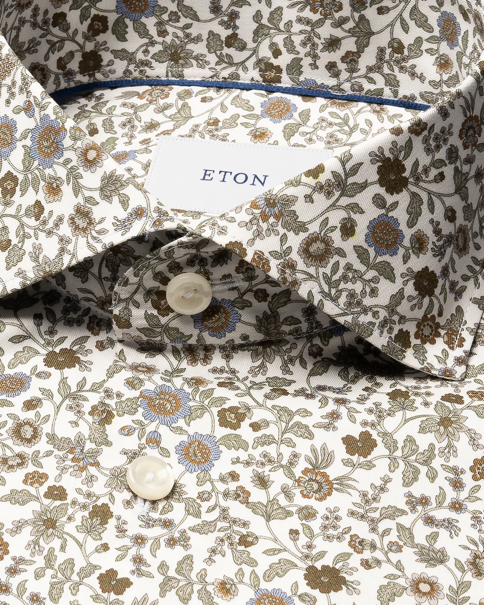 Eton - floral print signature twill shirt