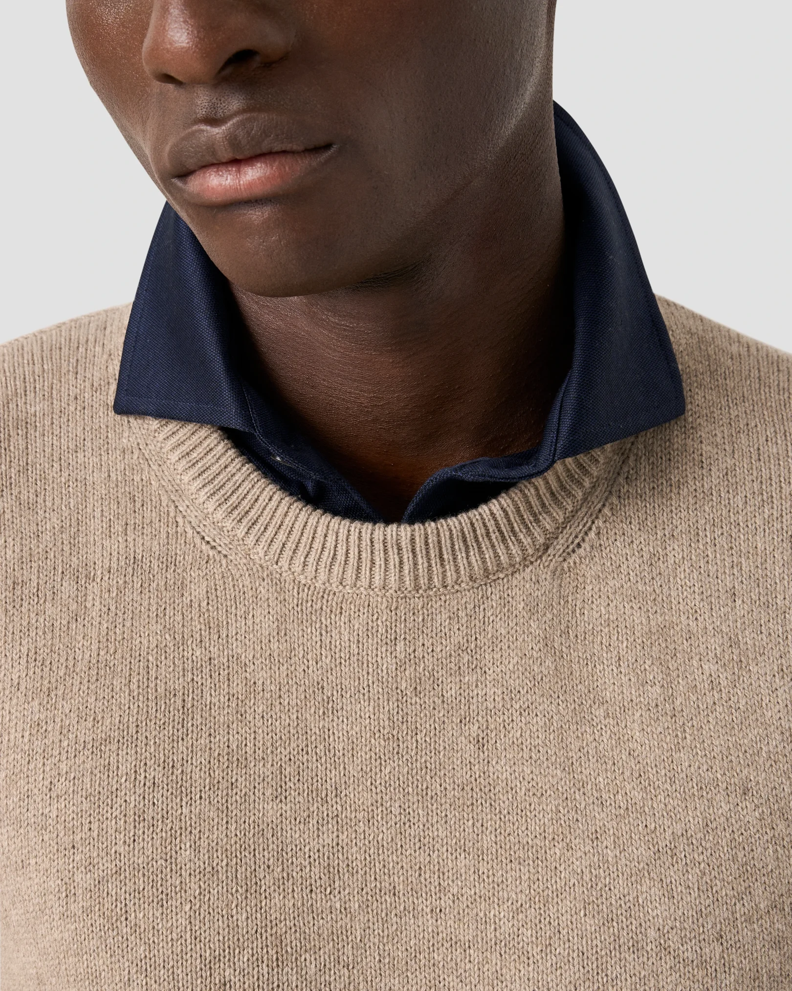 Eton - jaquard filo di scozia polo shirt navy blue