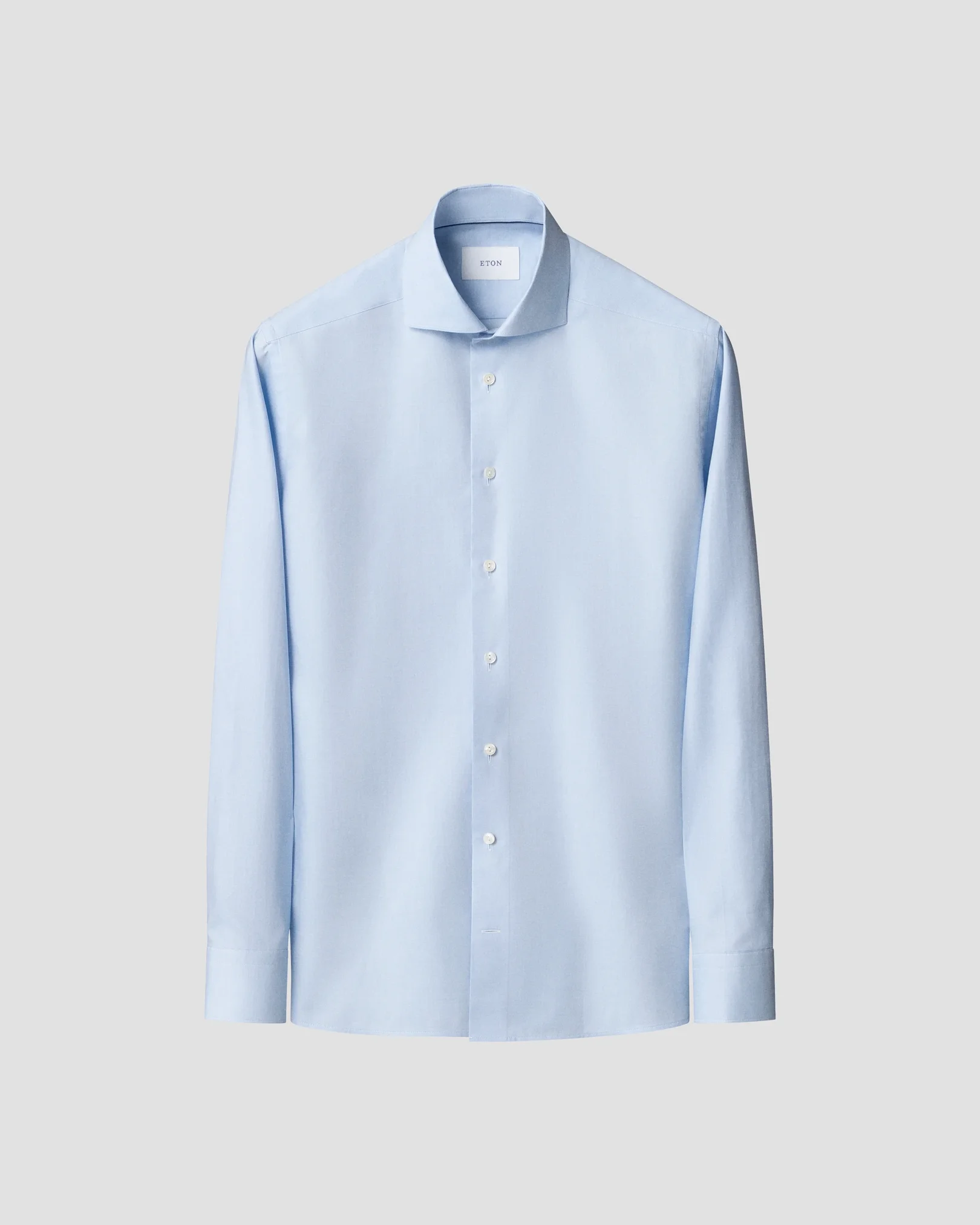 Eton - light blue solid signature oxford shirt wide spread 266