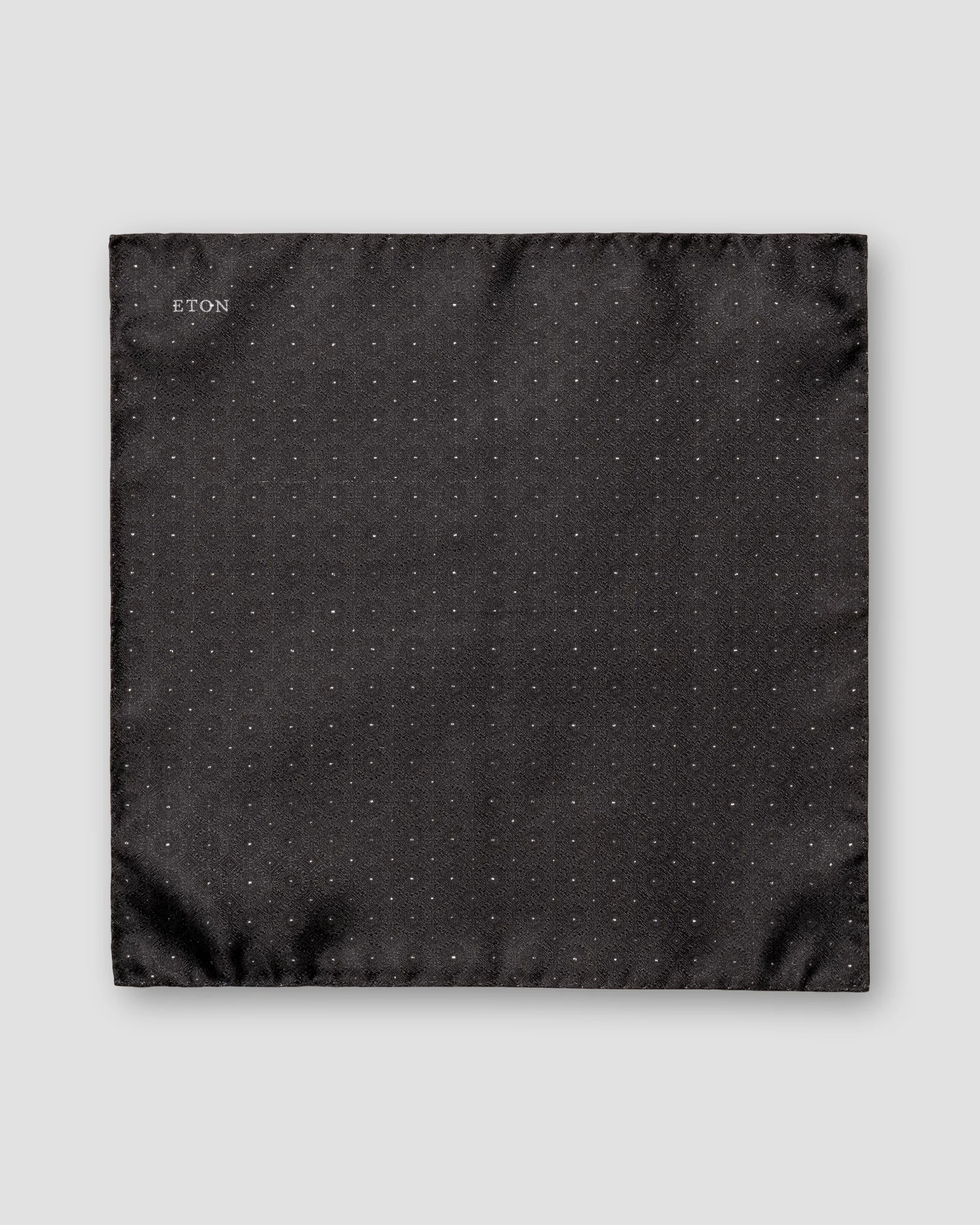 Eton - black wedding pocket square