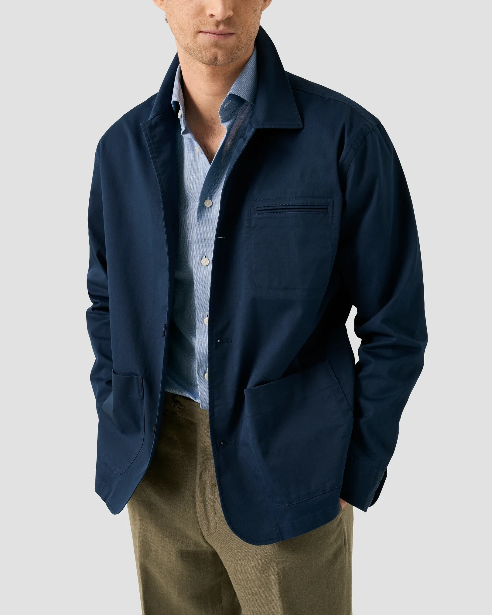 Eton - Filo di Scozia Jacquard  Knit Shirt