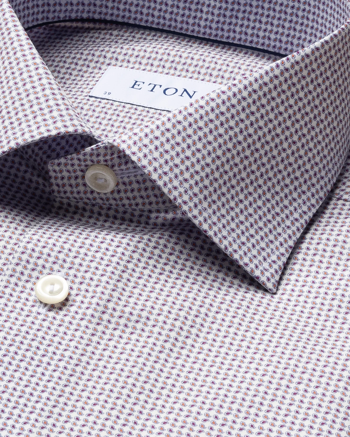 Eton - mini paisley poplin shirt