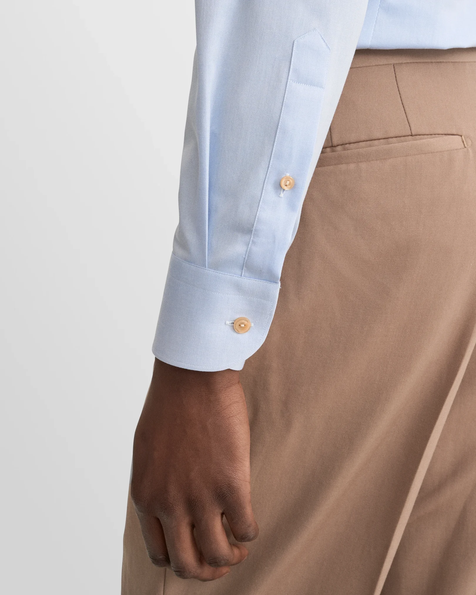 Eton - light blue geometric effect signature twill shirt 263