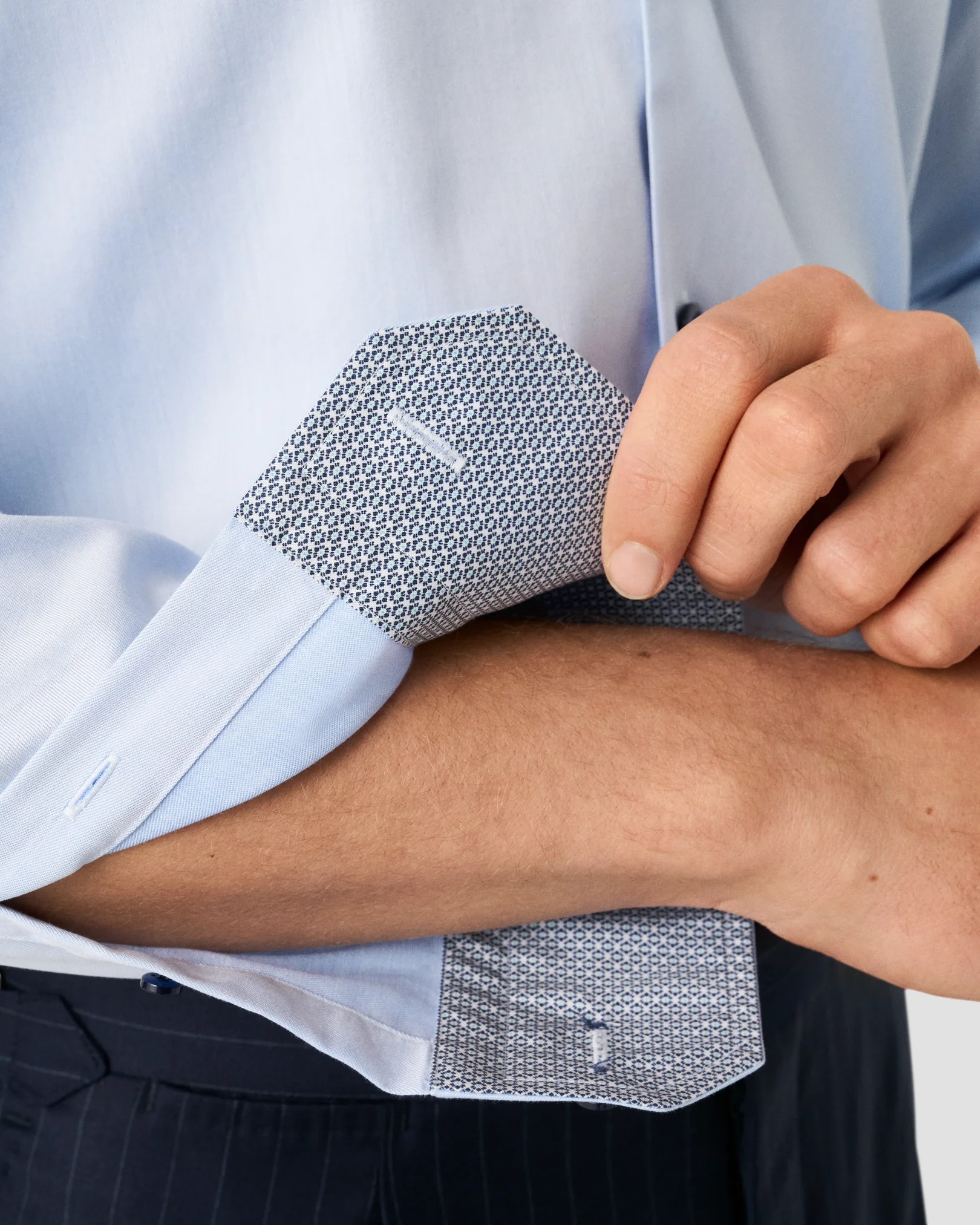 Eton - geometric effect signature twill shirt 261