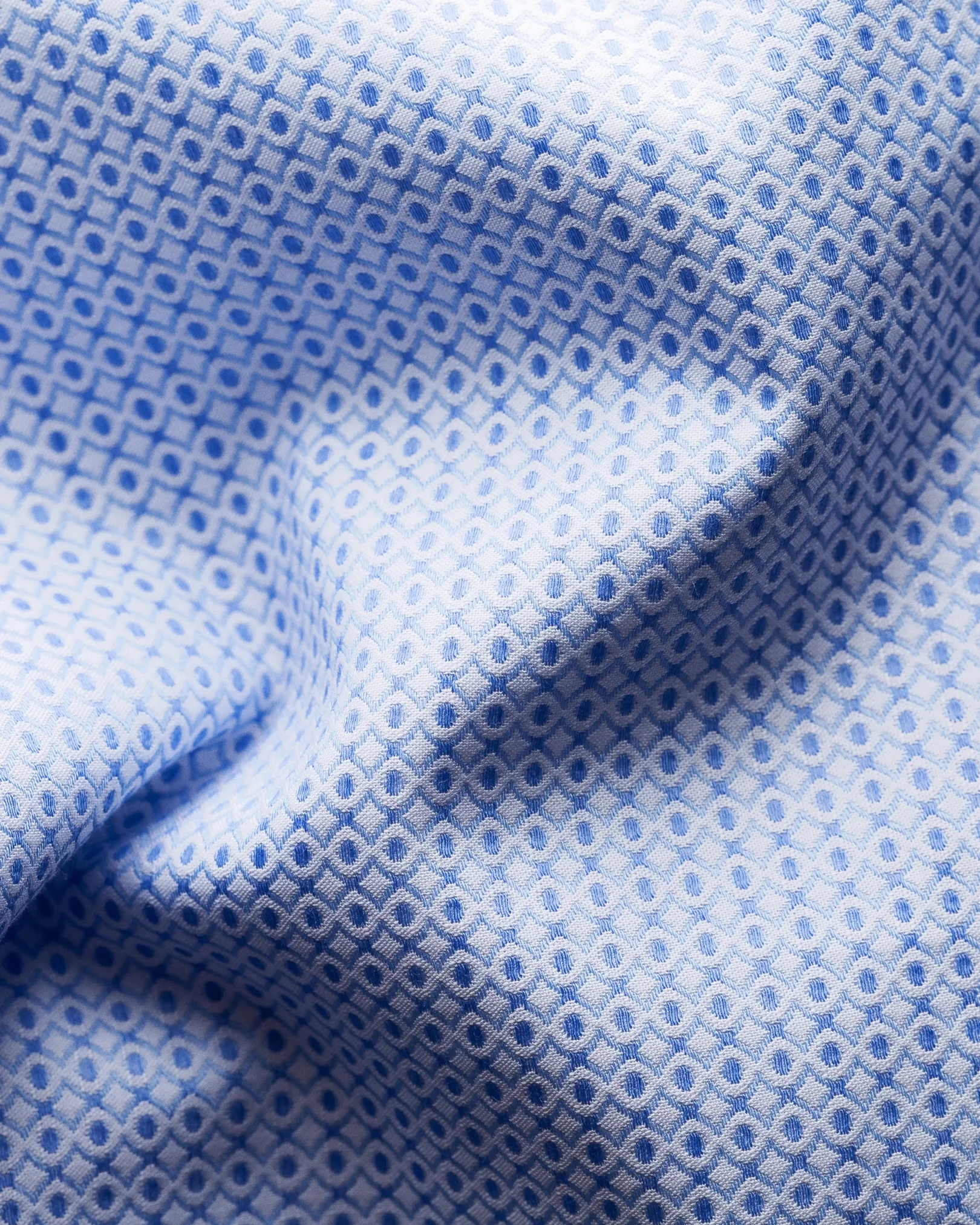 Eton - blue brocade shirt extreme cut away