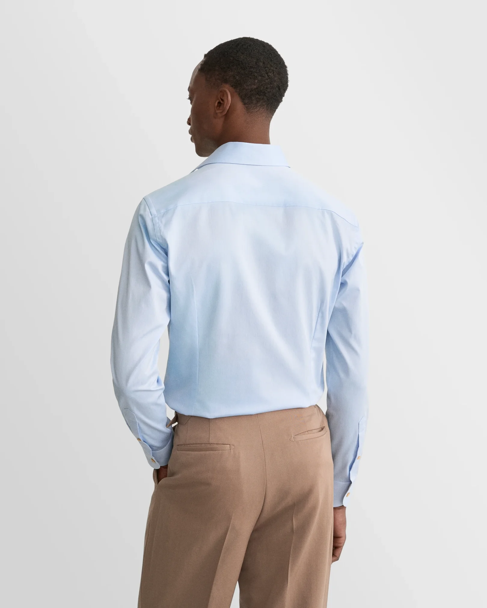 Eton - light blue geometric effect signature twill shirt 263