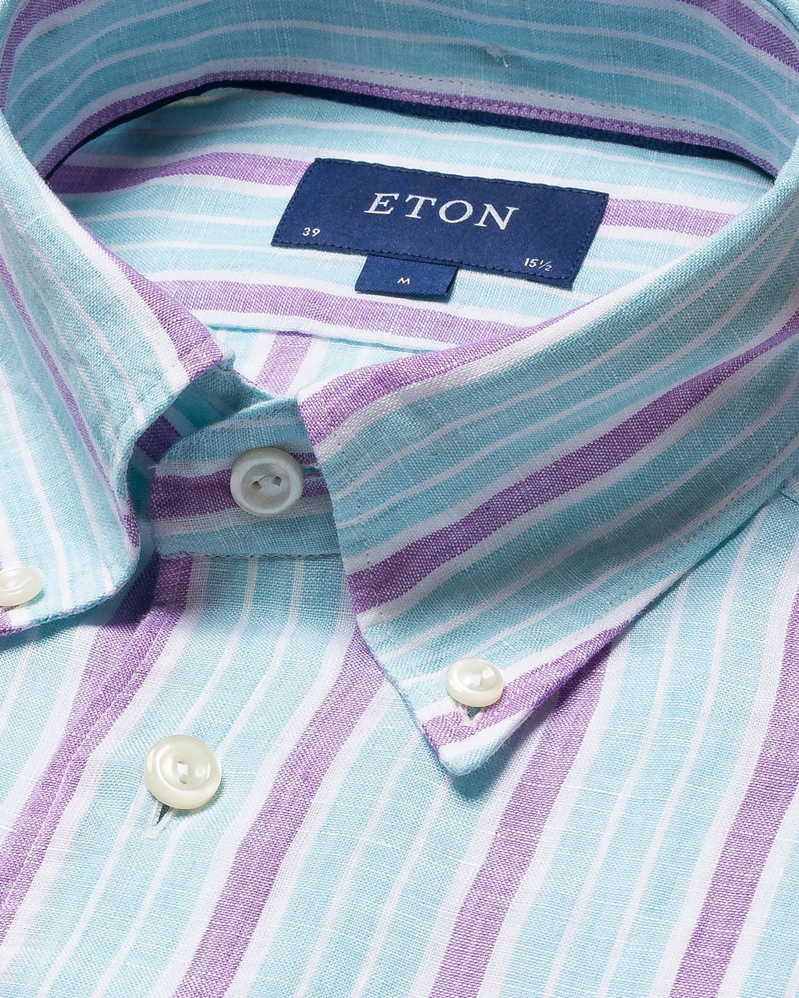Eton - light green linen button down single