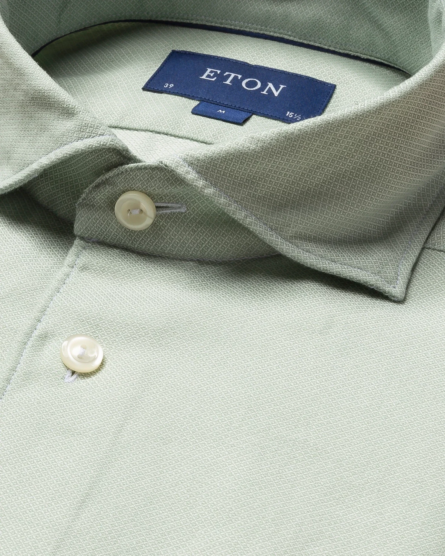 Eton - green cotton and silk shirt