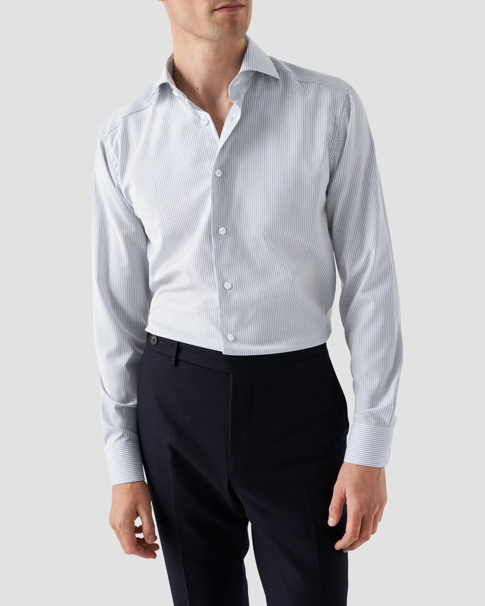 Eton - Chemise en Laine Mérinos à Rayures Bengal