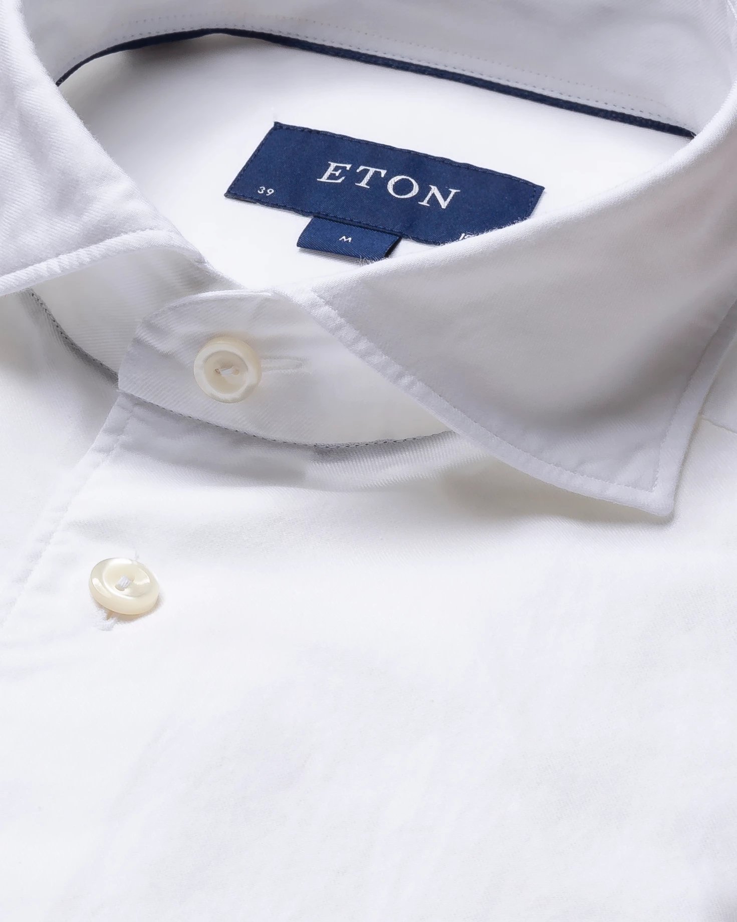 Eton - white cotton silk shirt soft