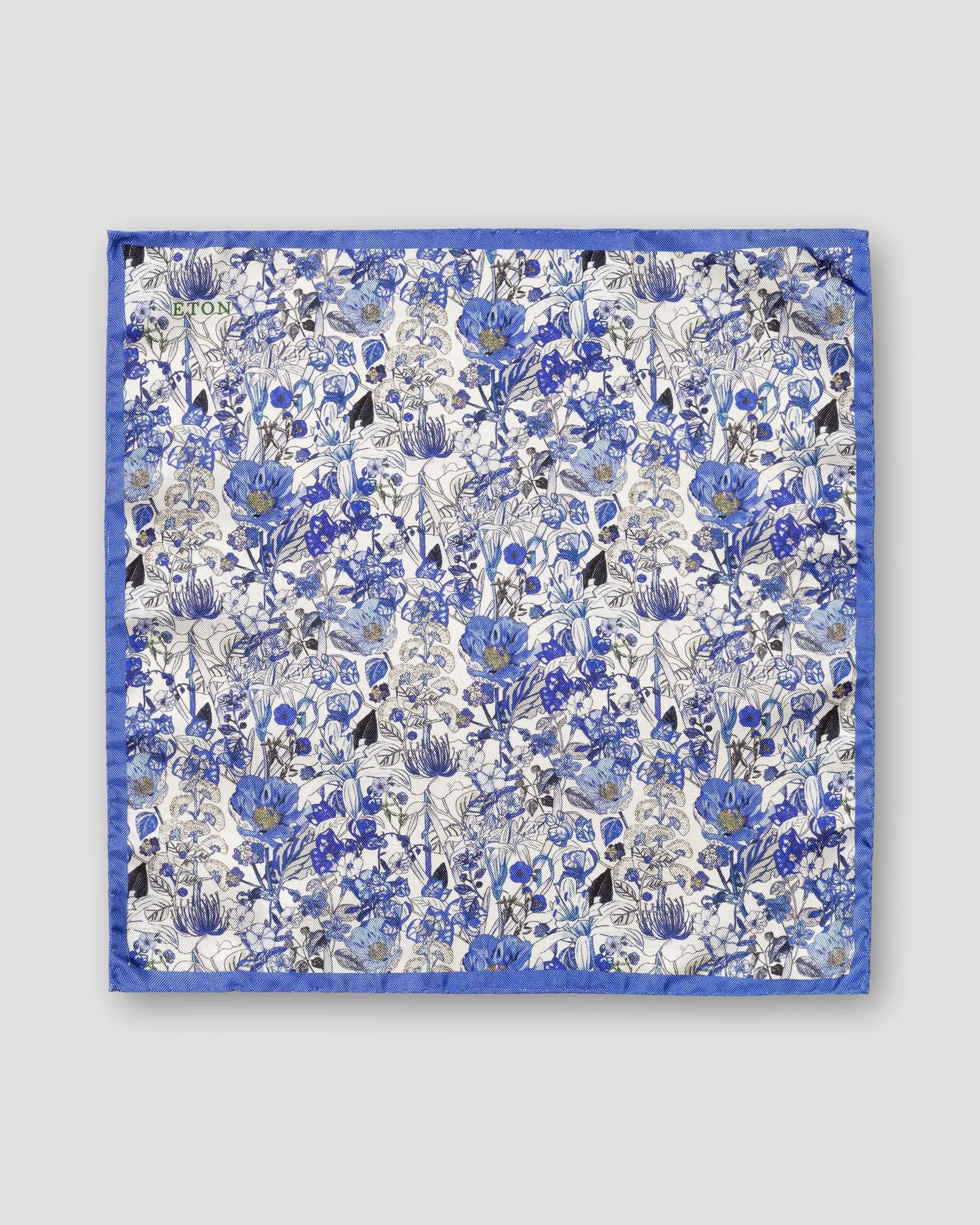Eton - mid blue floral pocket square