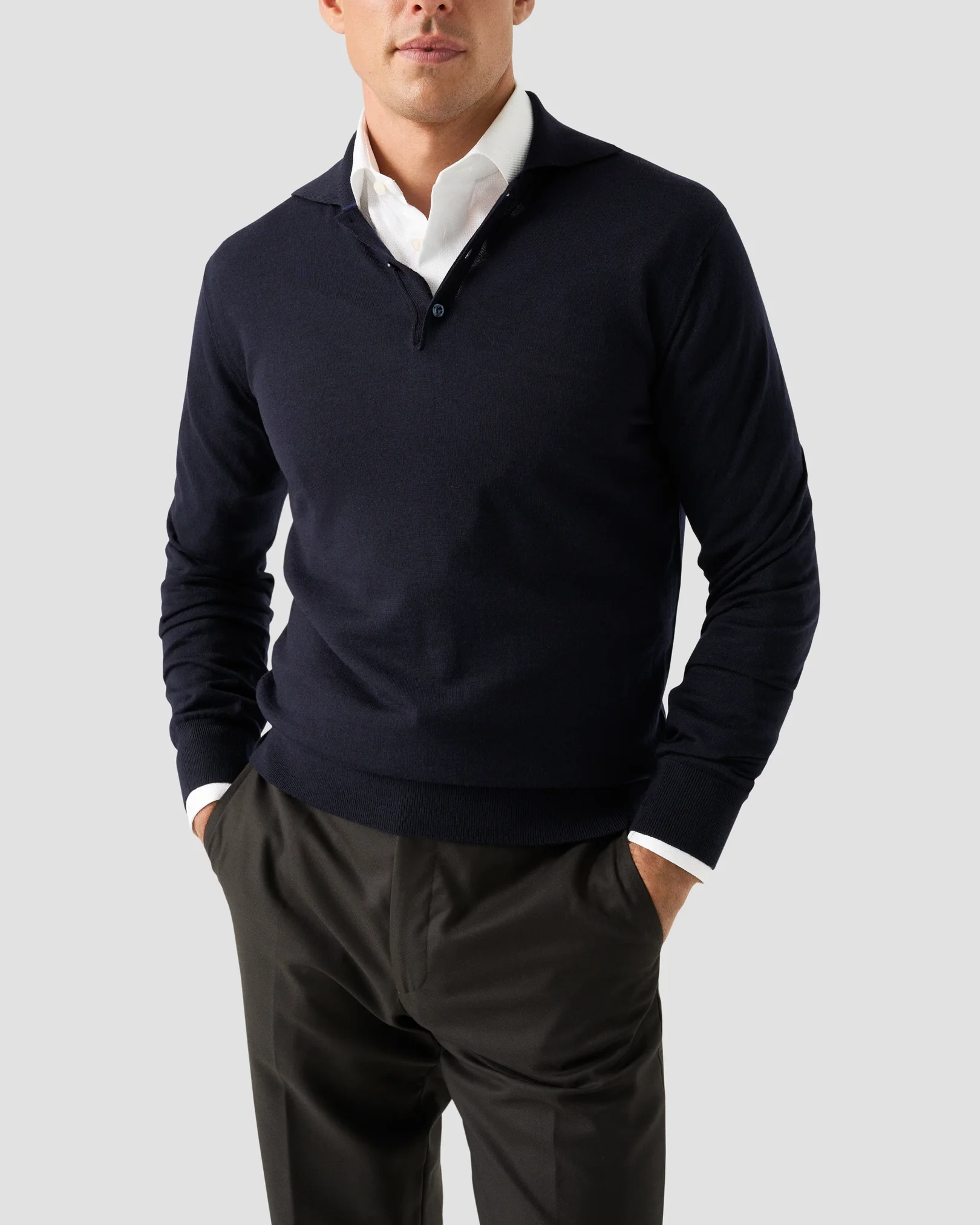 Eton - Fine Knit Merino Polo