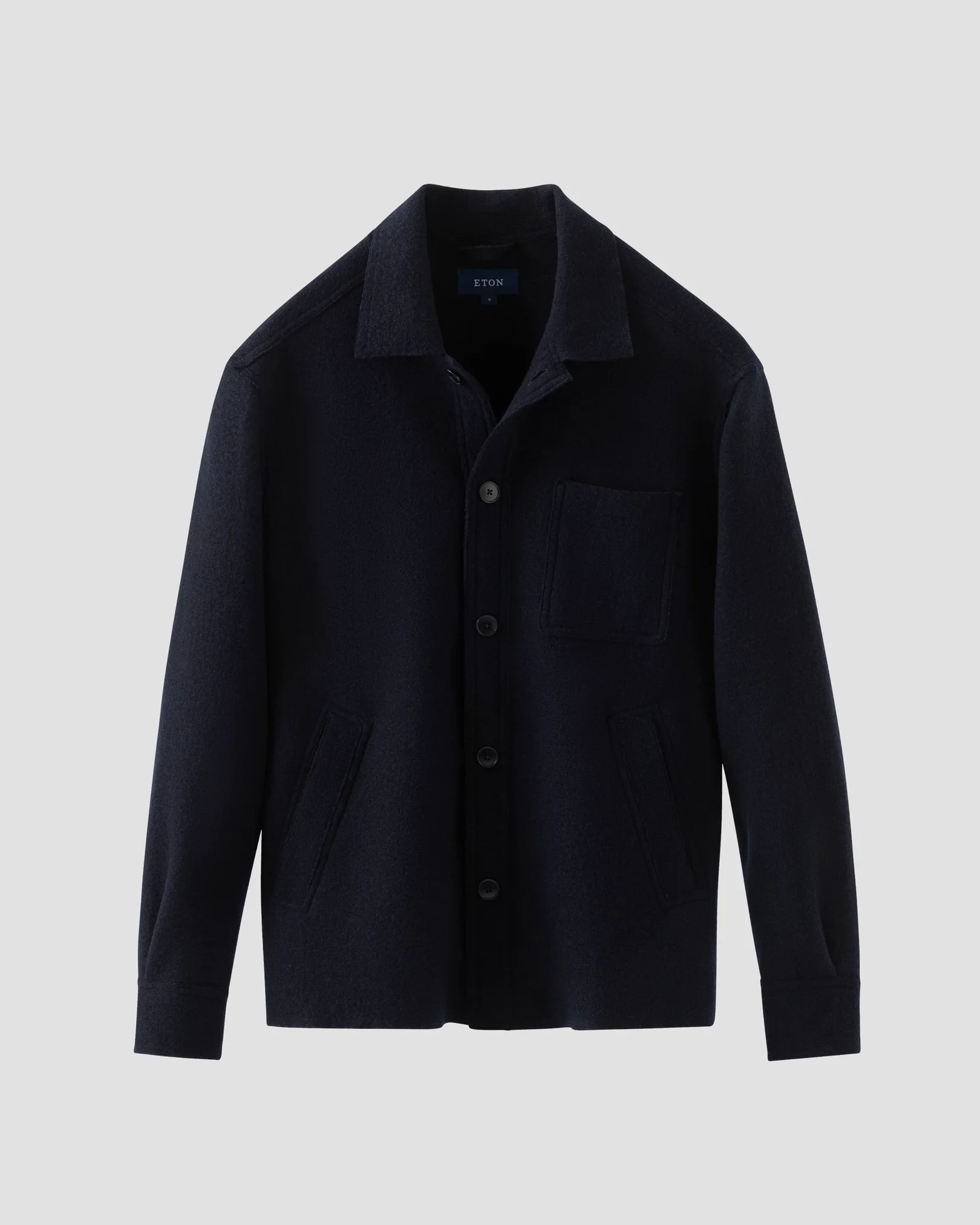 Eton - navy wool overshirt