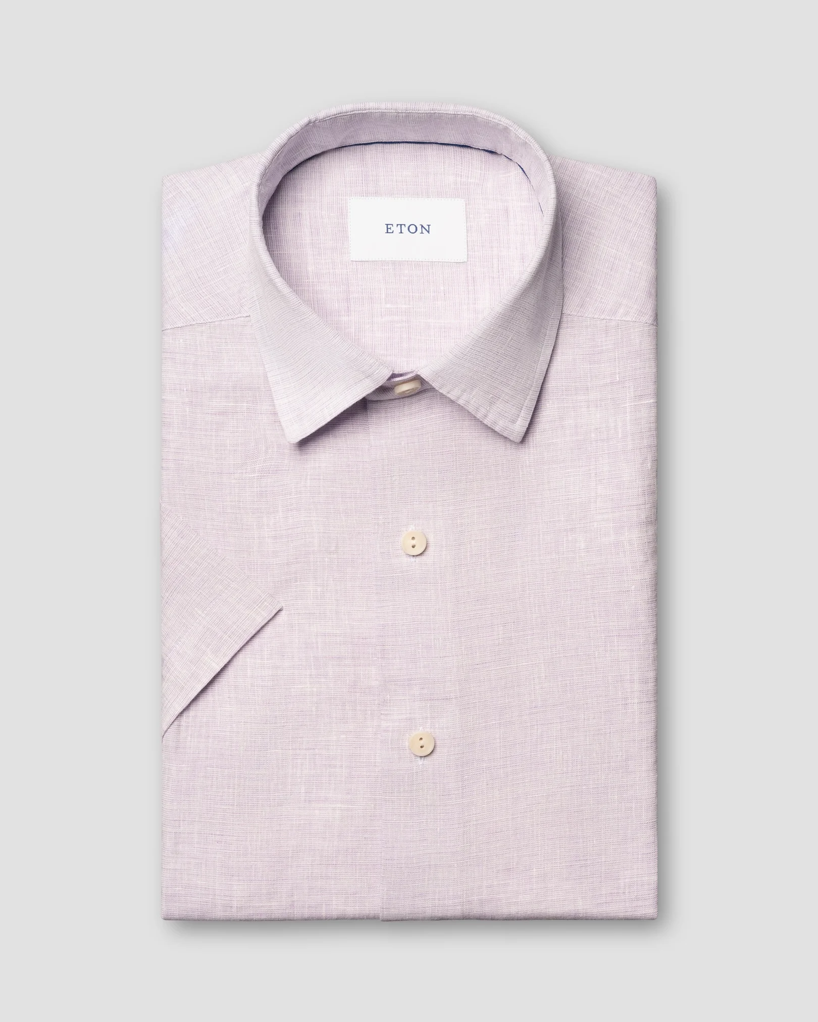 Eton - solid linen short sleeve shirt 261