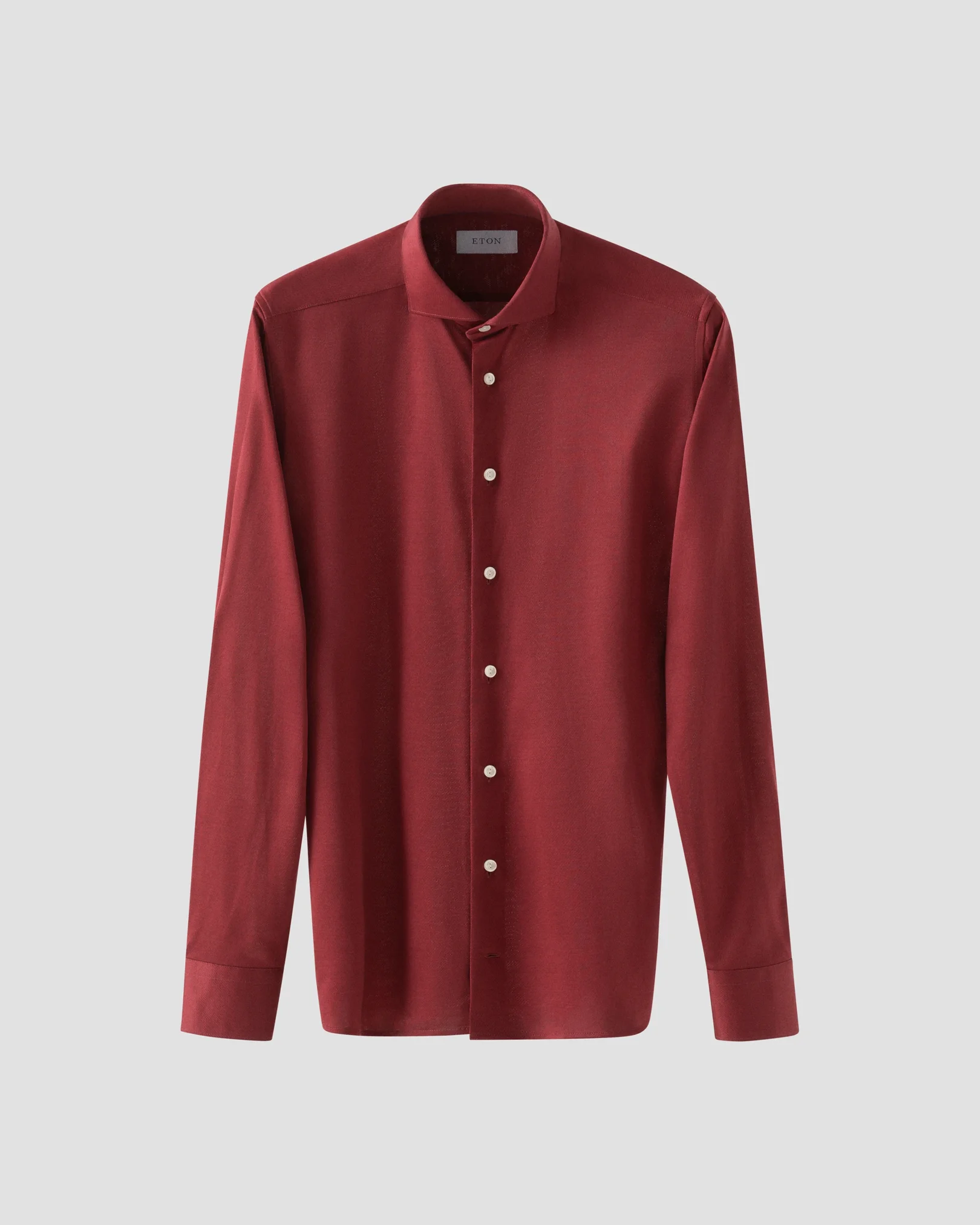 Eton - dark red knit king shirt