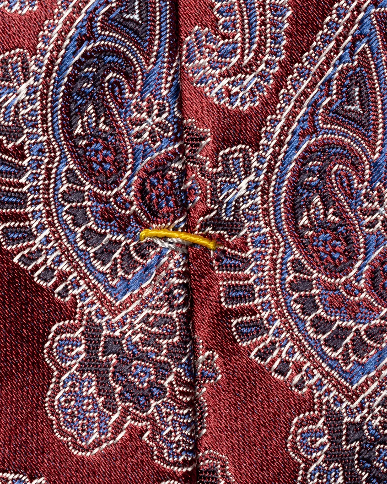 Eton - red paisley woven silk tie