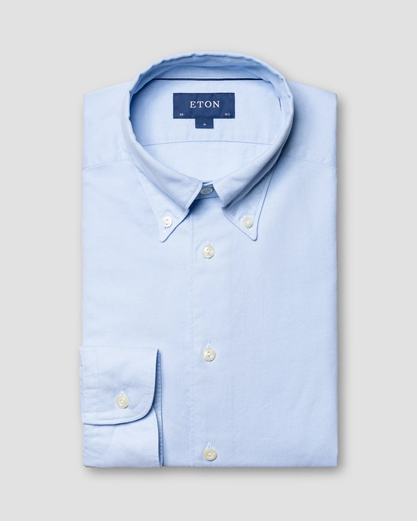 Light blue oxford shirt - button down collar - Eton