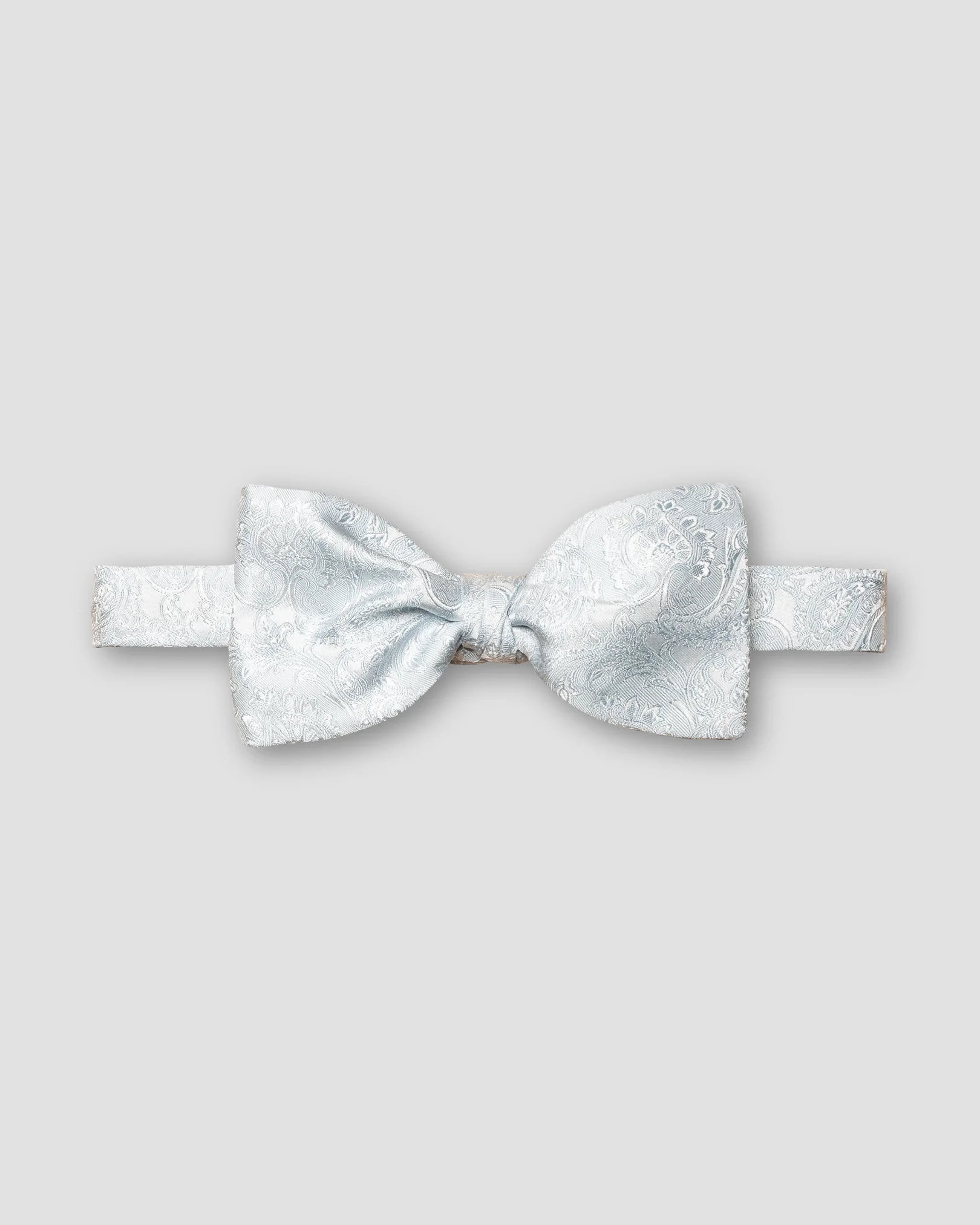 Eton - light blue paisley self tied bow tie