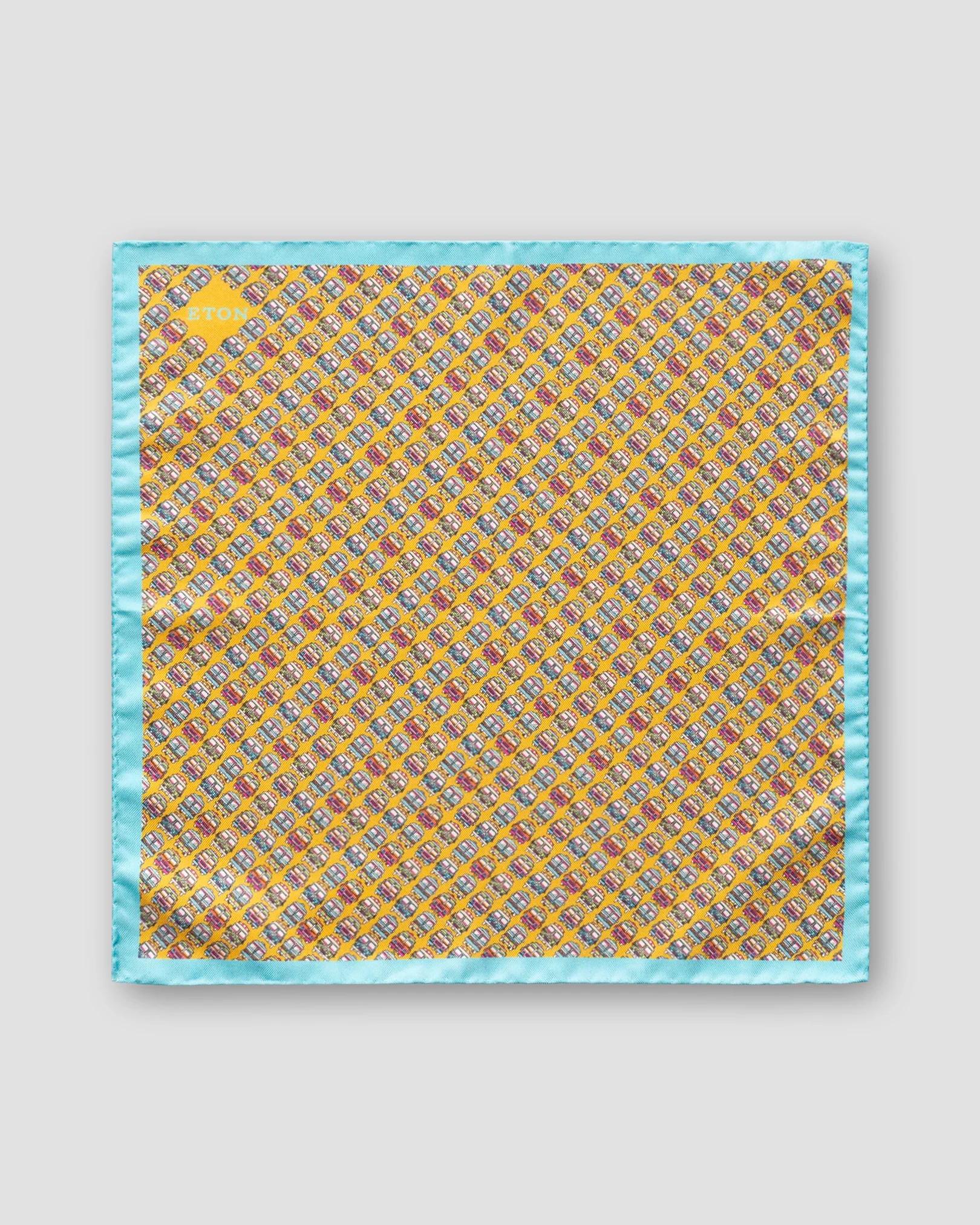 Eton - yellow hippie camper pocket square