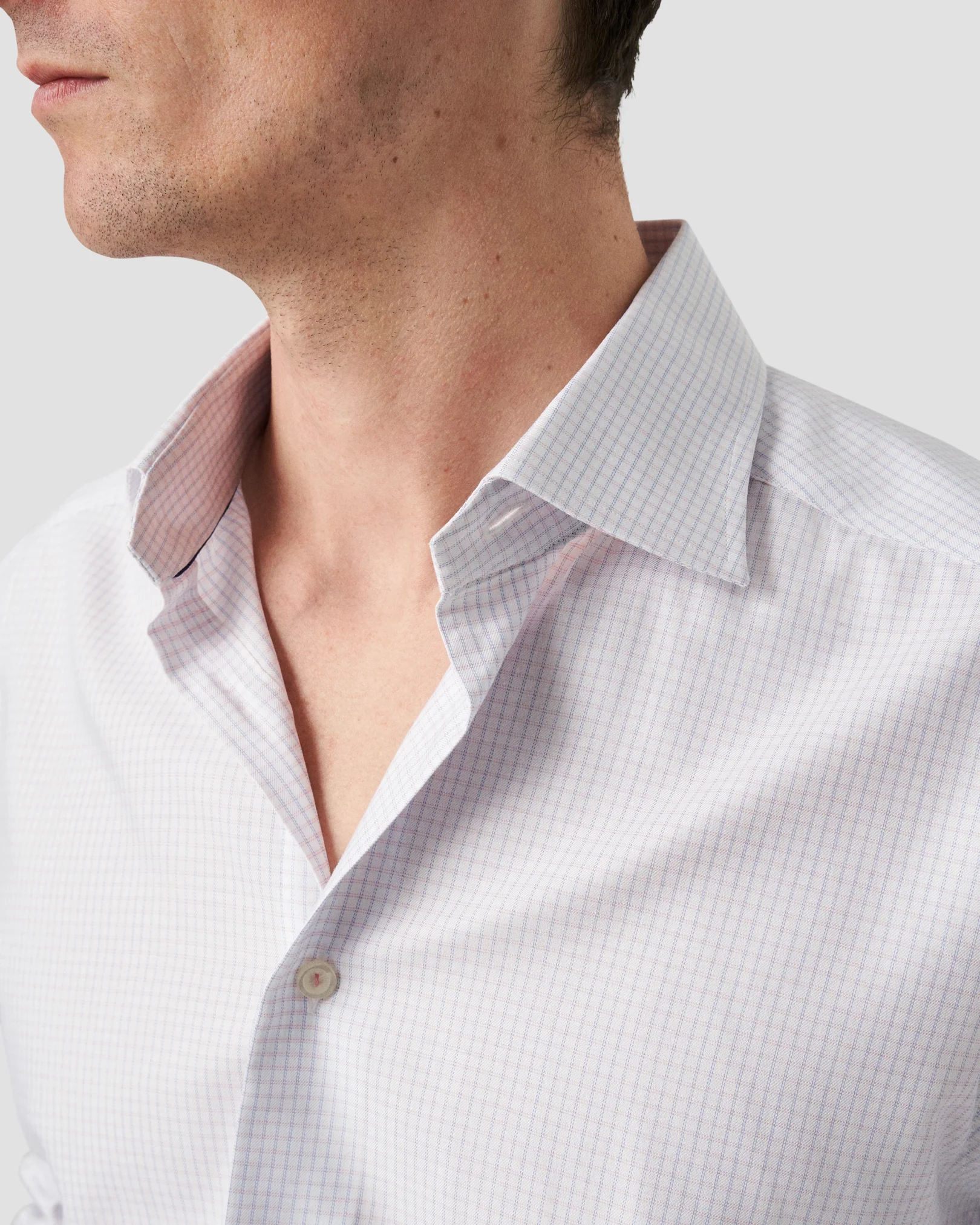 Eton - pink checked twill