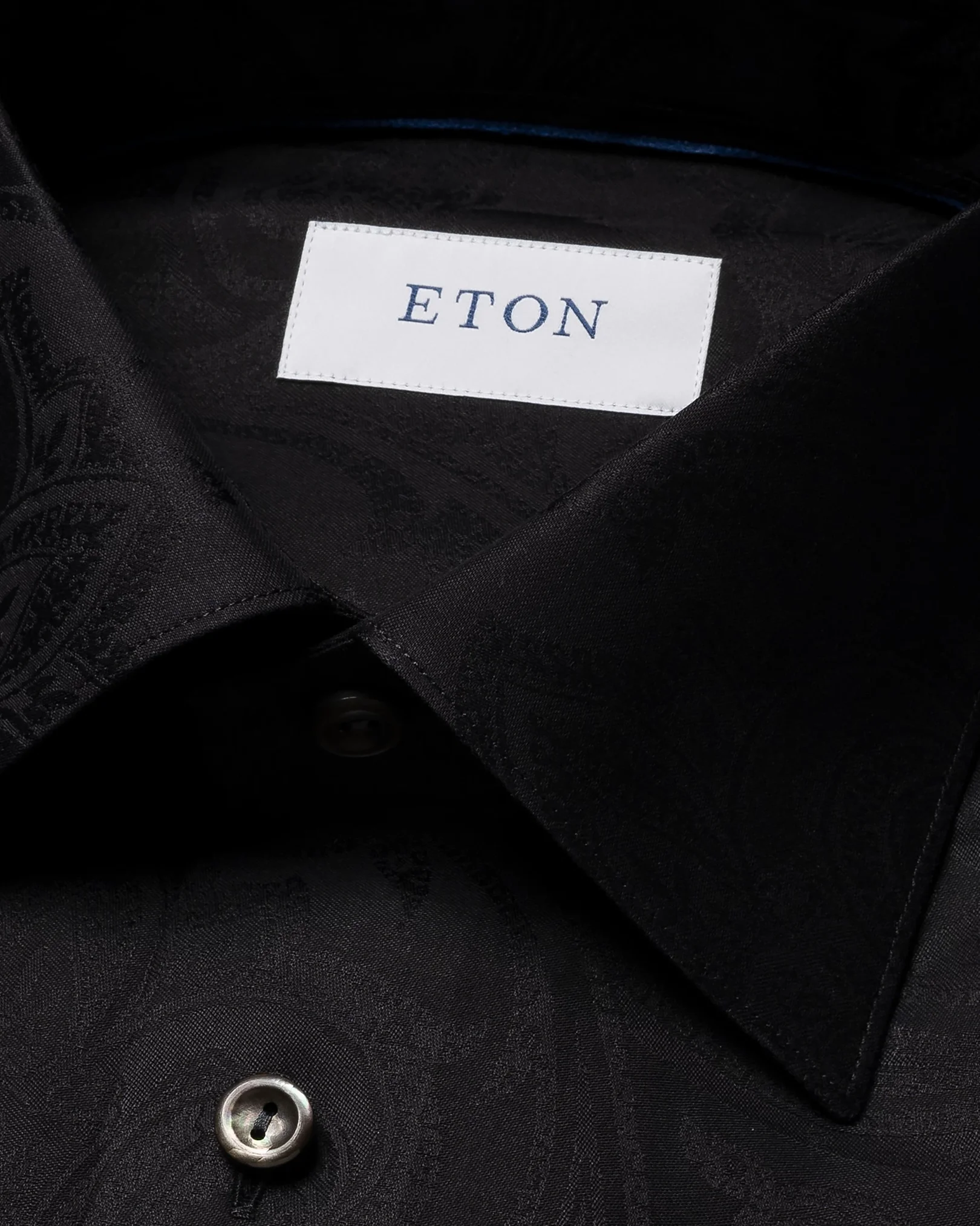 Eton - Blommig Jacquard Skjorta