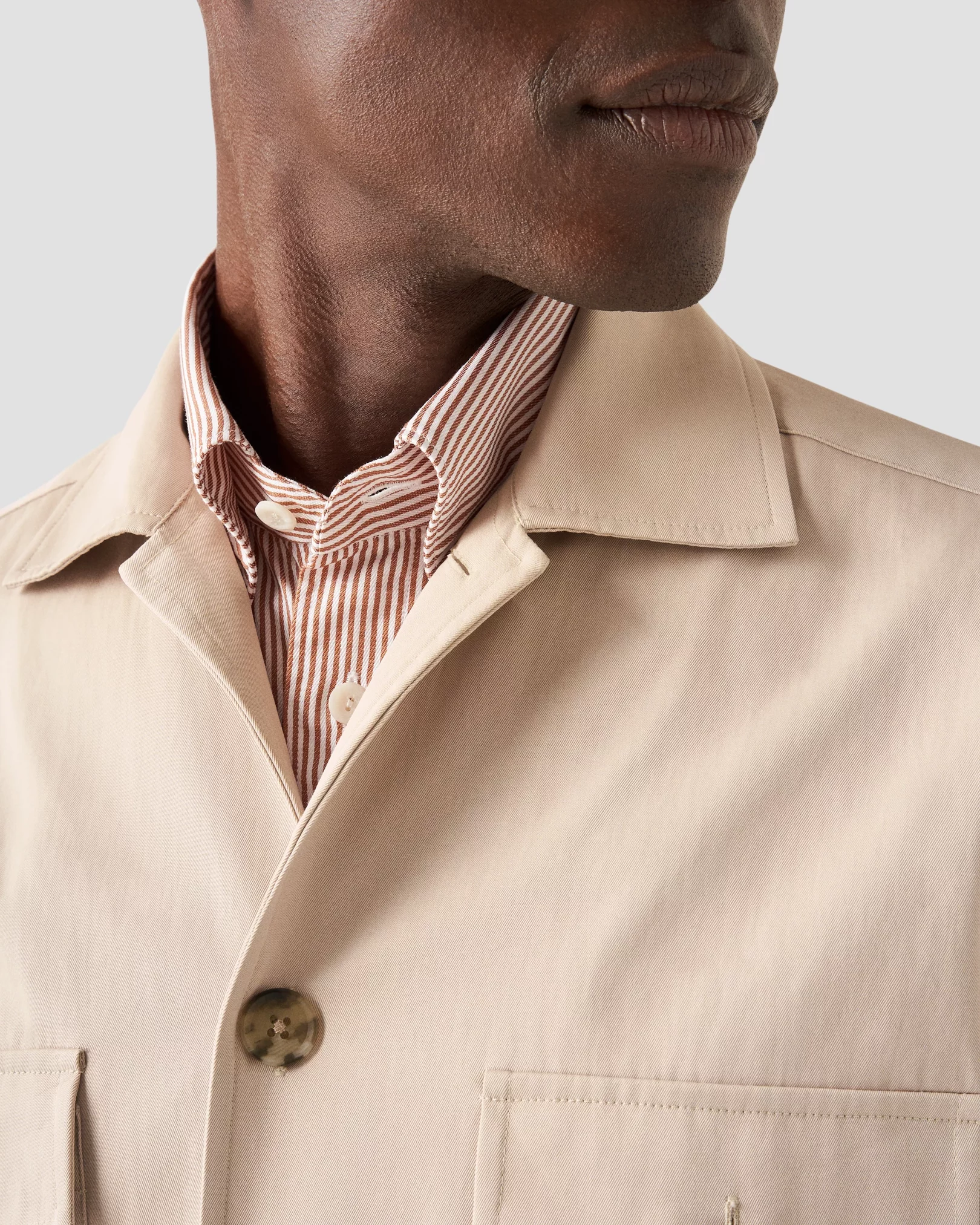 Eton - beige turndown overshirt