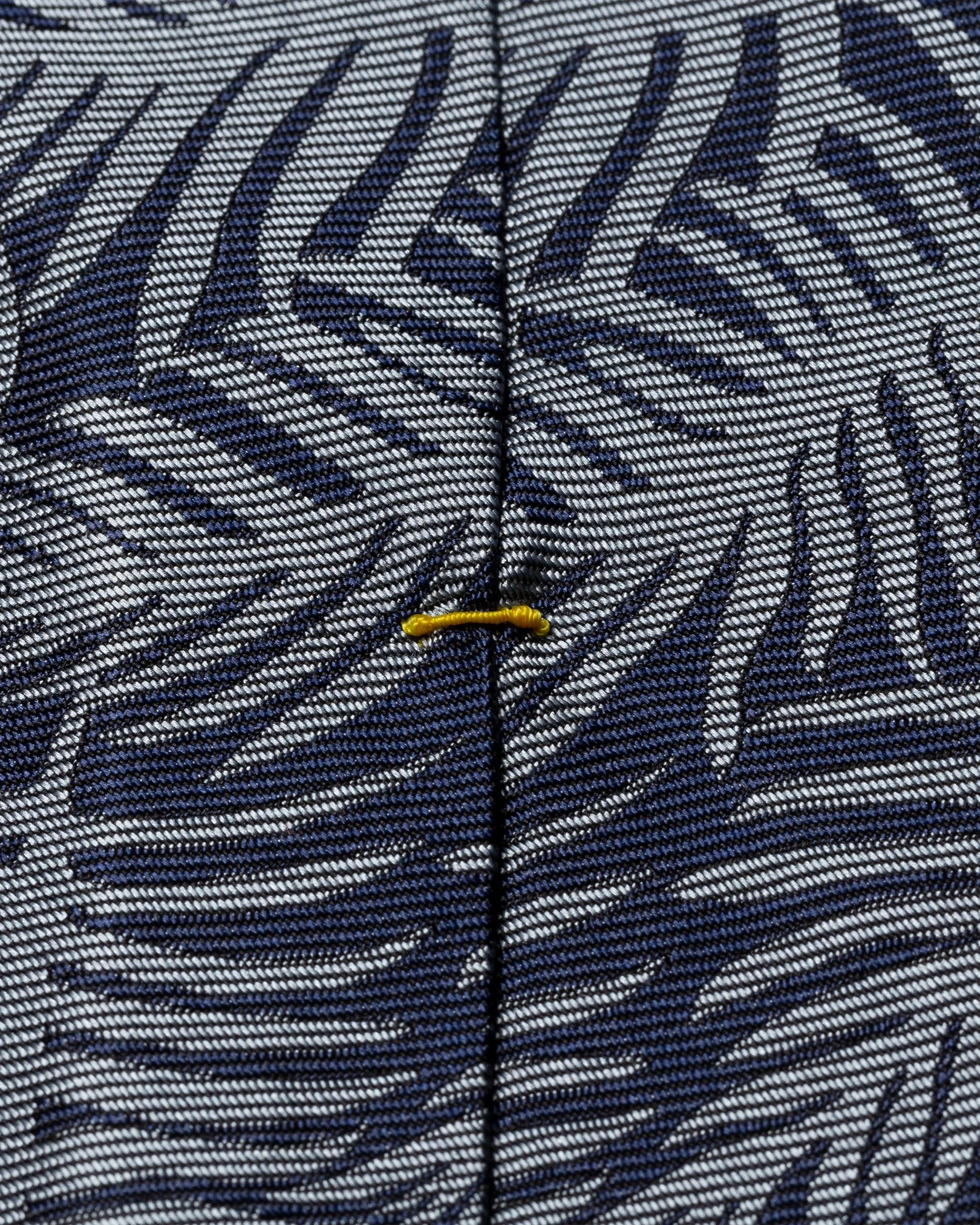 Eton - navy blue palm leaf silk tie