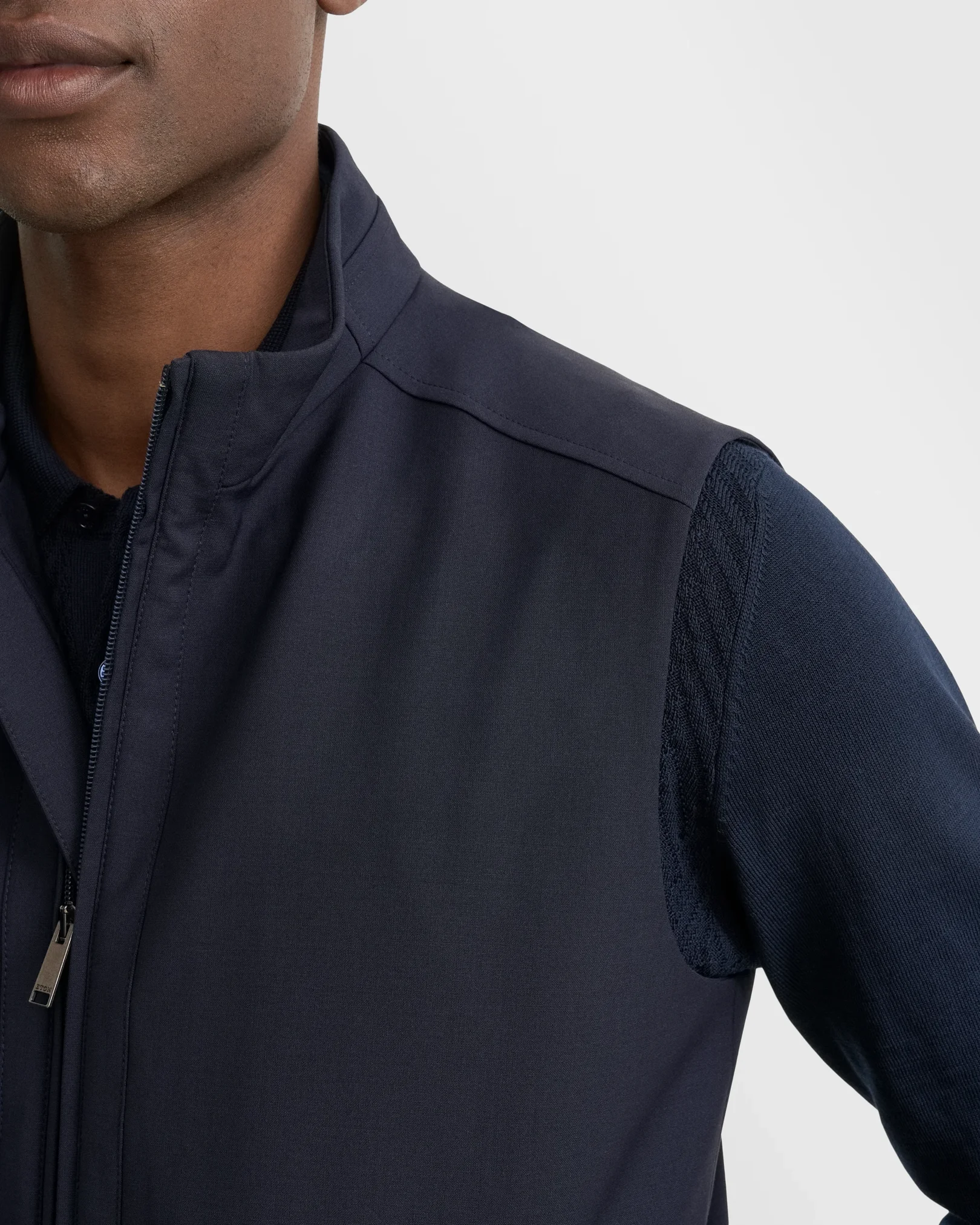 Eton - navy blue lana tech vest
