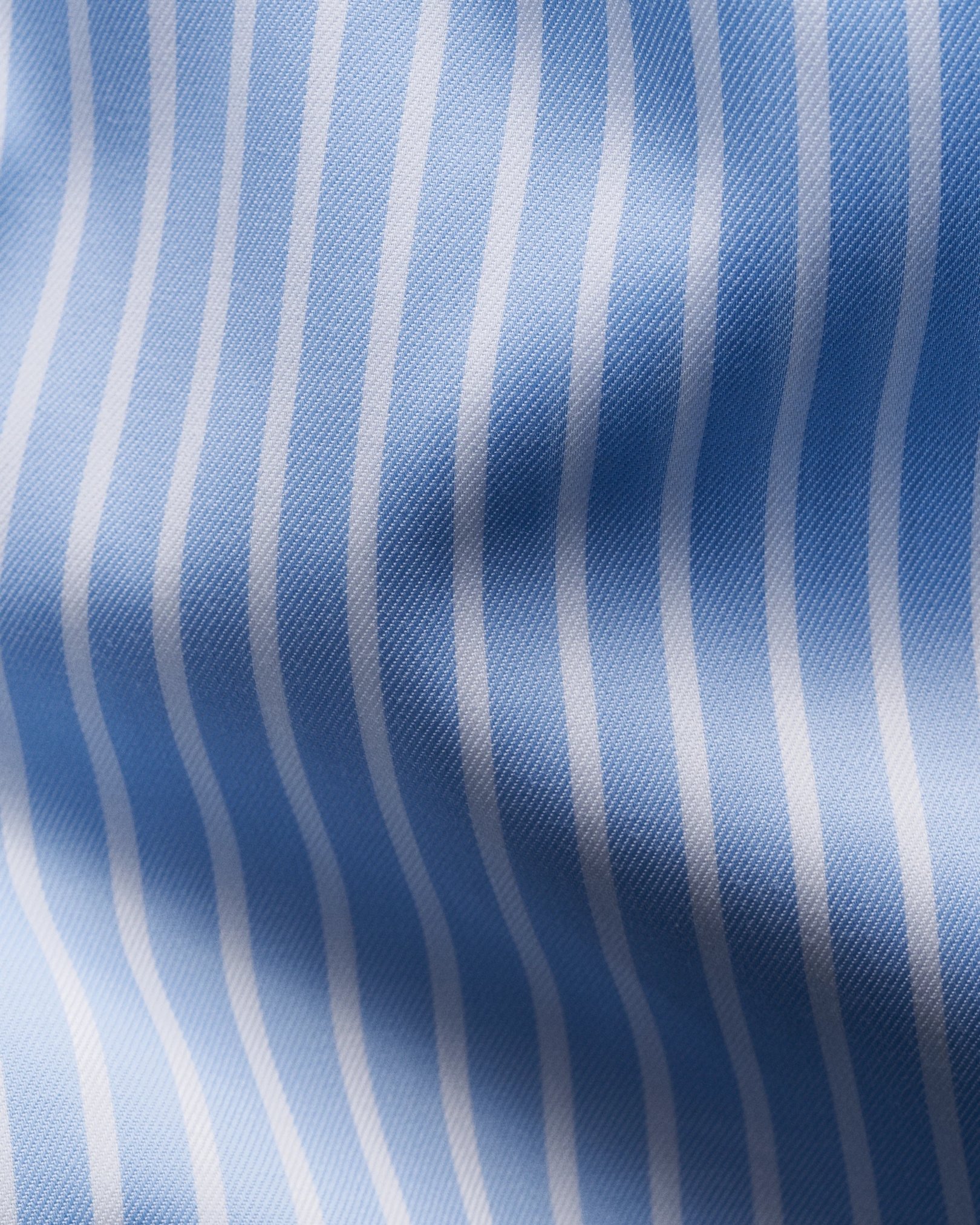 Eton - light blue signature twill bold stripe