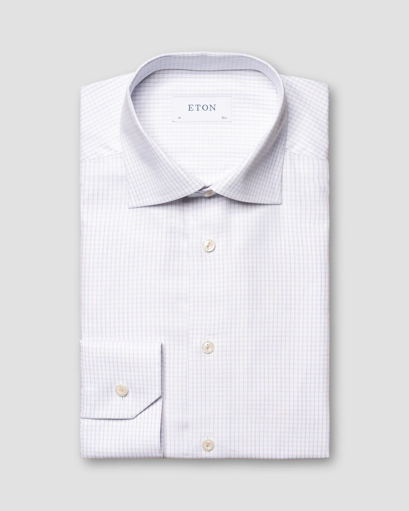 Eton - pink checked twill