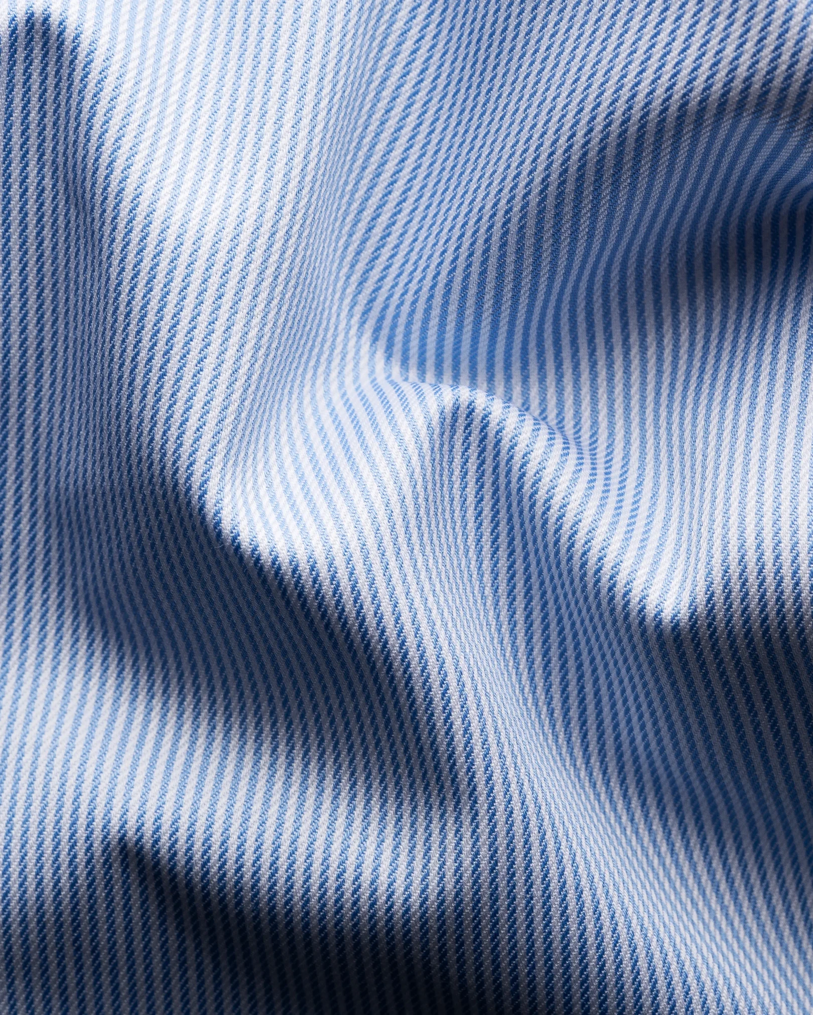 Eton - light blue striped floral contrast shirt
