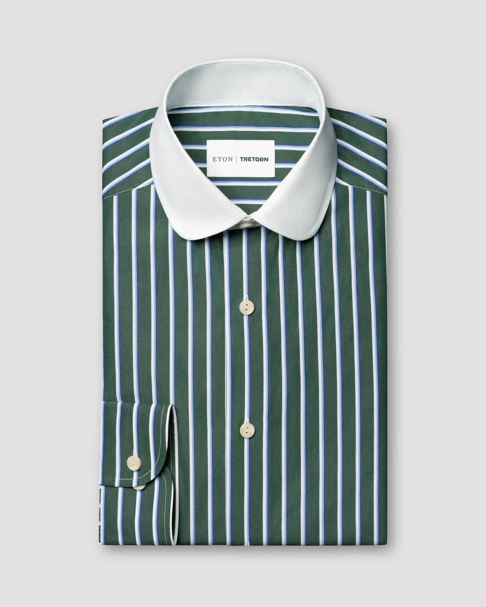 Eton - Eton x Tretorn Striped Club Collar Shirt
