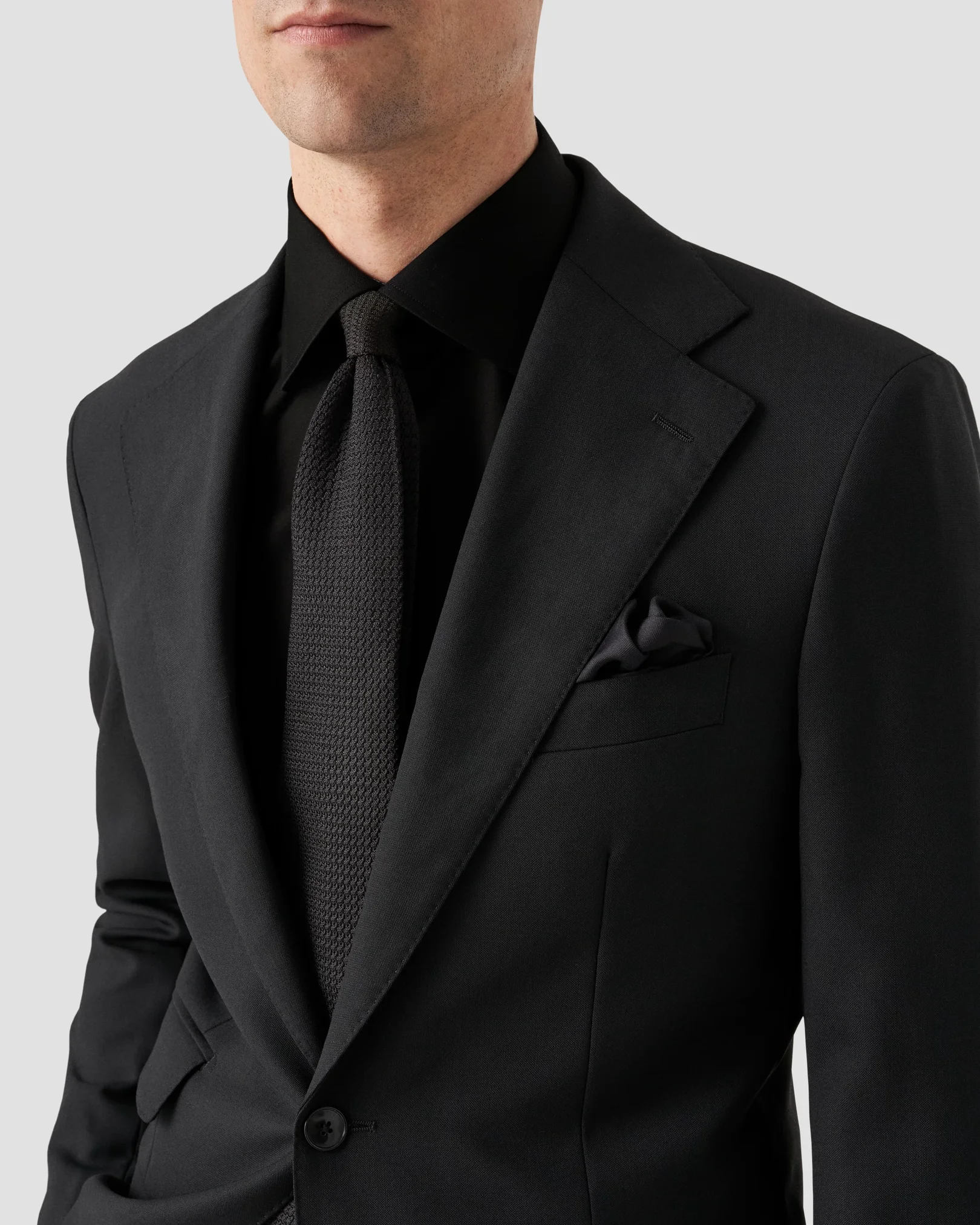 Eton - black signature twill casino details