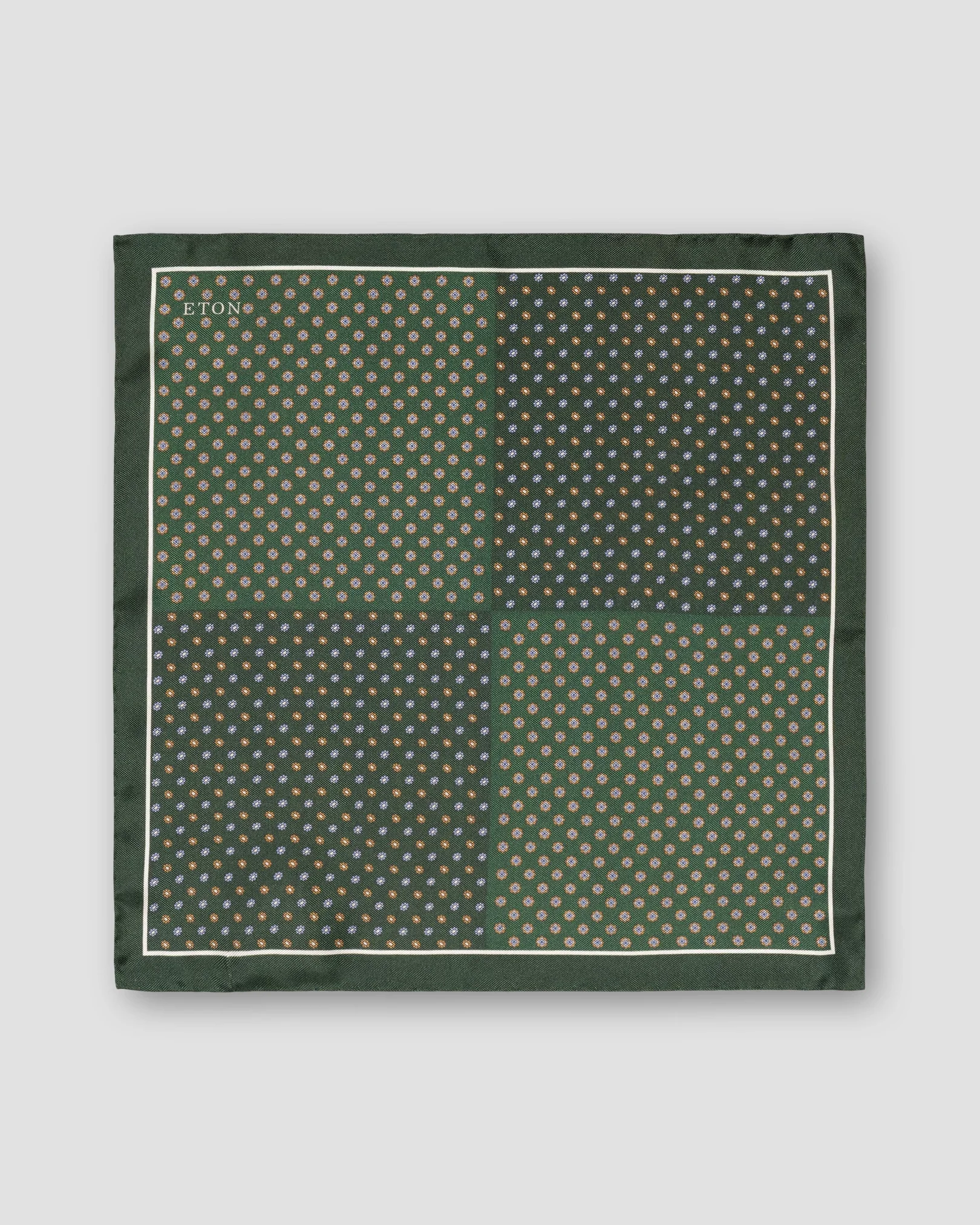 Eton - mid green four side silk pocket square