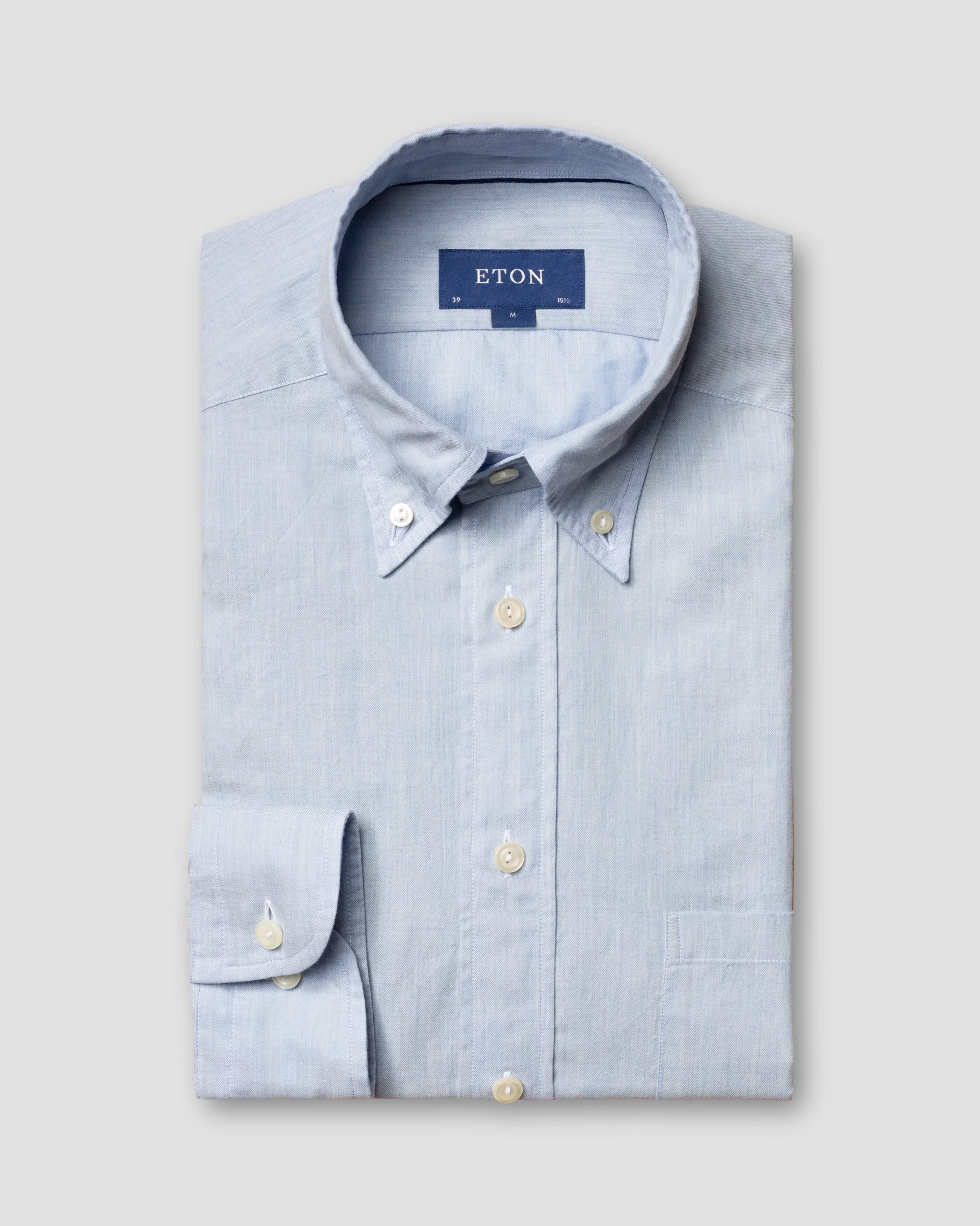 Eton - light blue flannel shirt