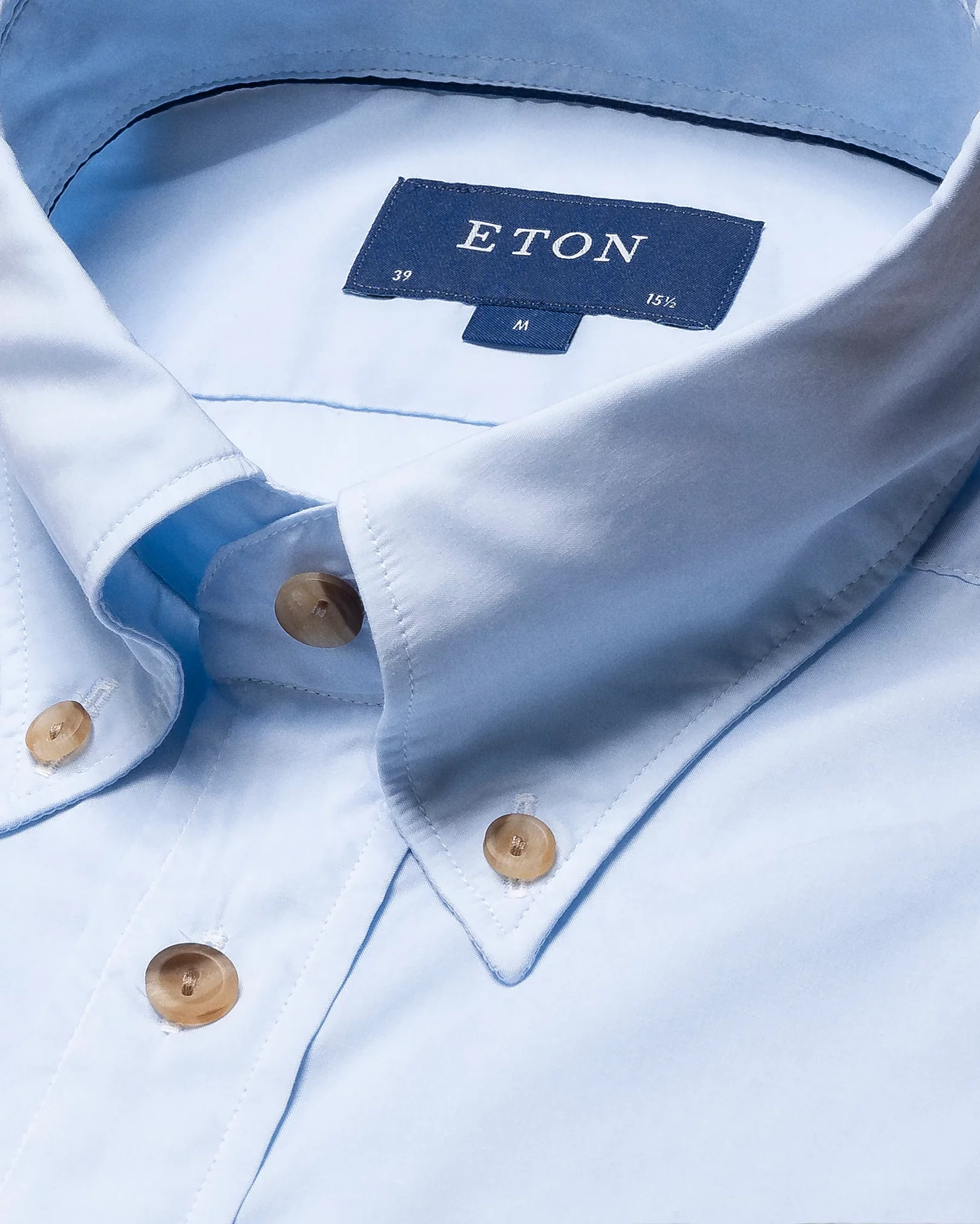 Eton - light blue poplin buttondown