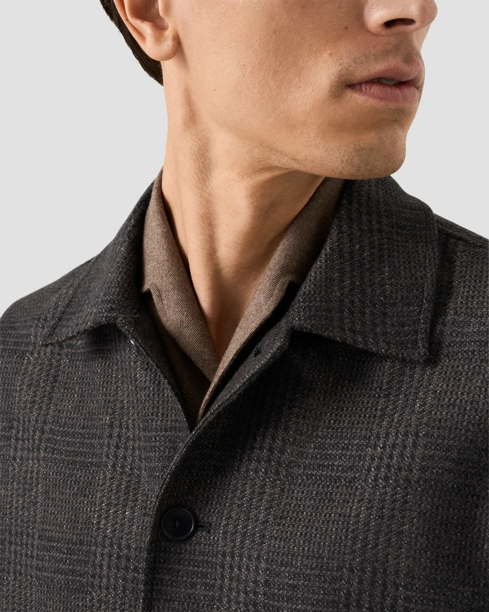 Eton - check wool cashmere chore jacket